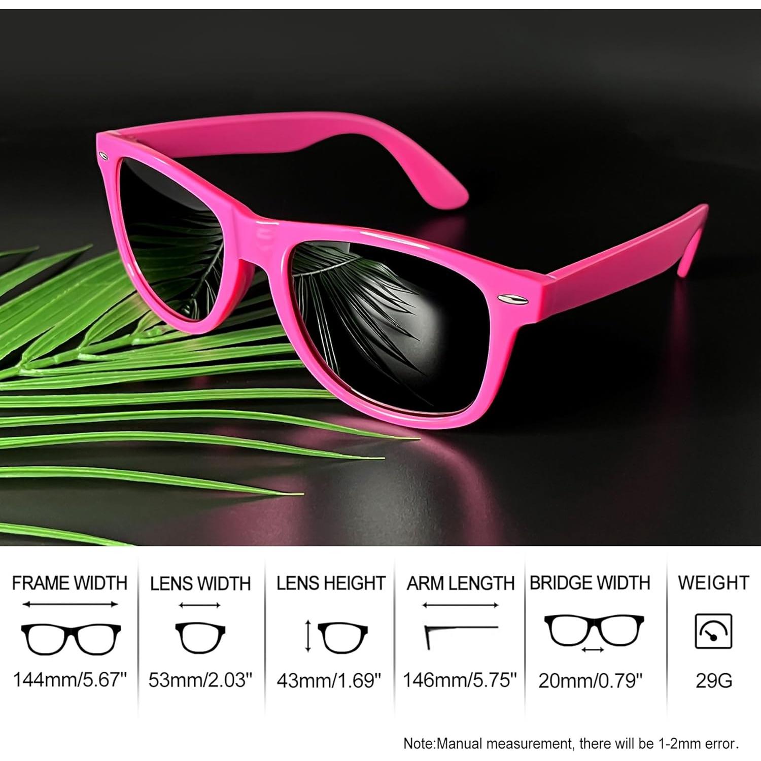 Gafas de sol cuadradas Joopin UV400 polarizadas rosa