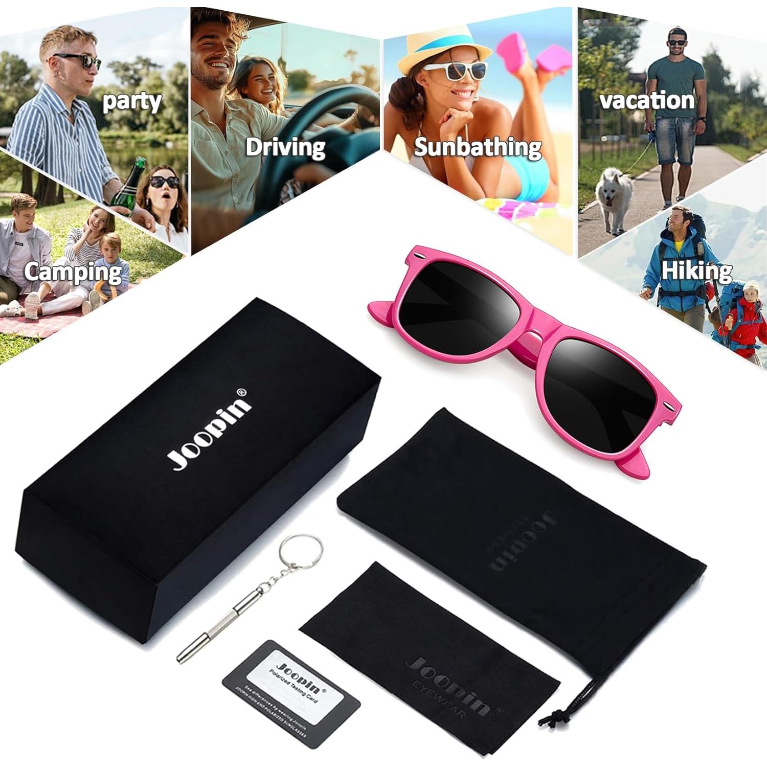 Gafas de sol cuadradas Joopin UV400 polarizadas rosa