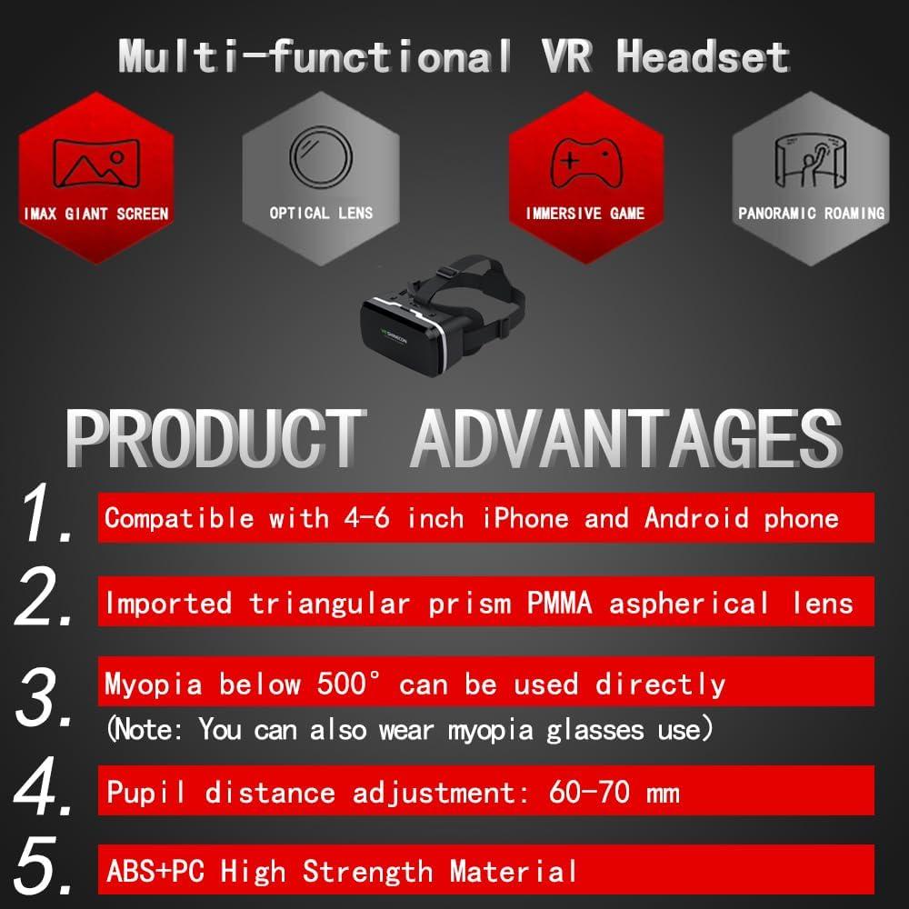 Gafas VR 3D VR SHINECON para iPhone y Android 4-6"