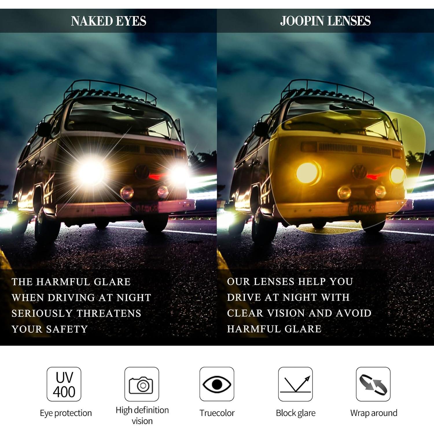 Gafas de sol Joopin plegables UV400 para conducción nocturna