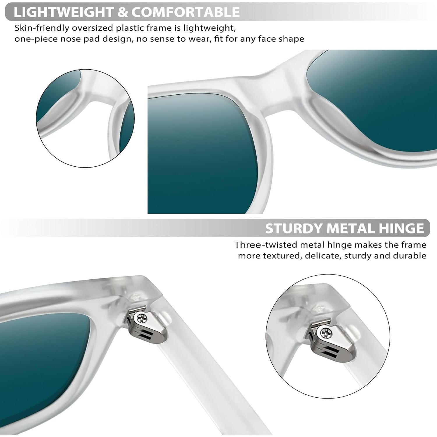 Gafas de sol Joopin cuadradas polarizadas UV400 rojas