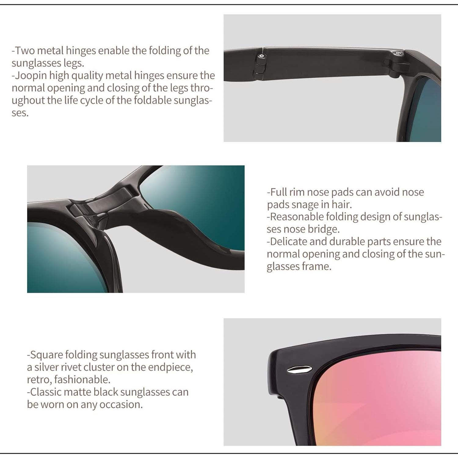 Gafas de sol Joopin plegables UV400 polarizadas marrón