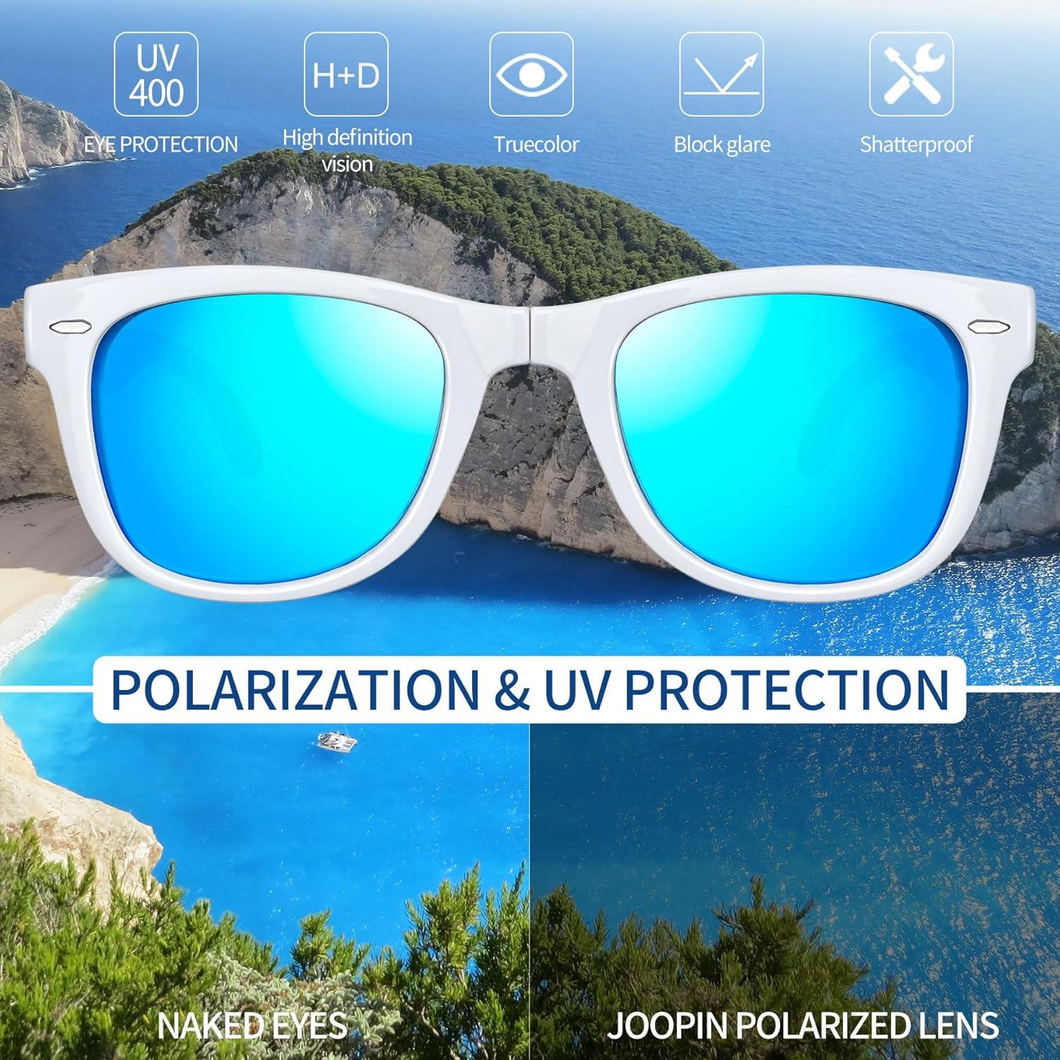 Gafas de sol Joopin plegables UV400 polarizadas blancas