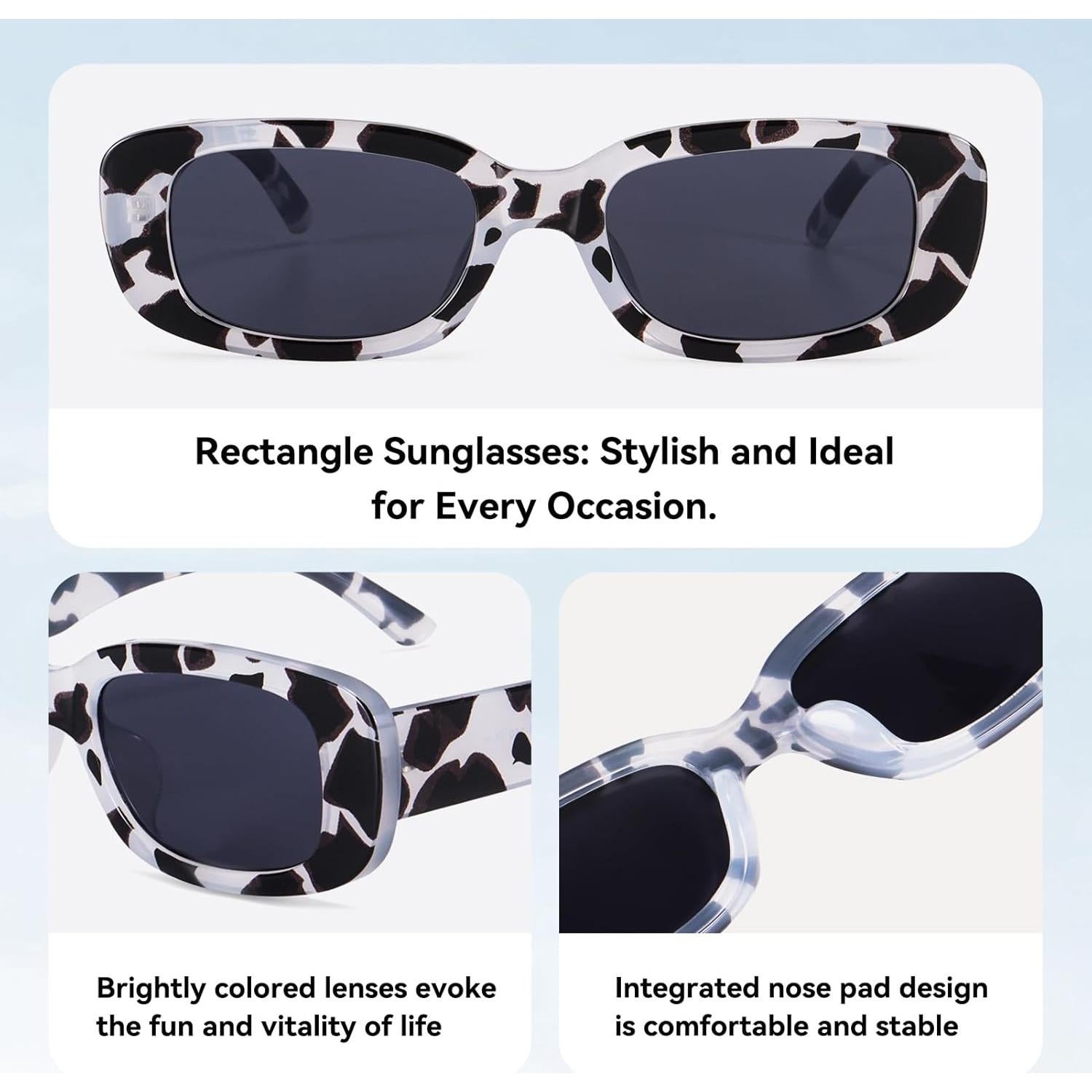 Gafas de sol rectangulares Dollger UV400 para unisex