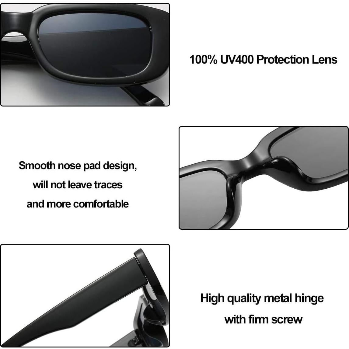 Gafas de sol rectangulares Dollger UV400 para unisex