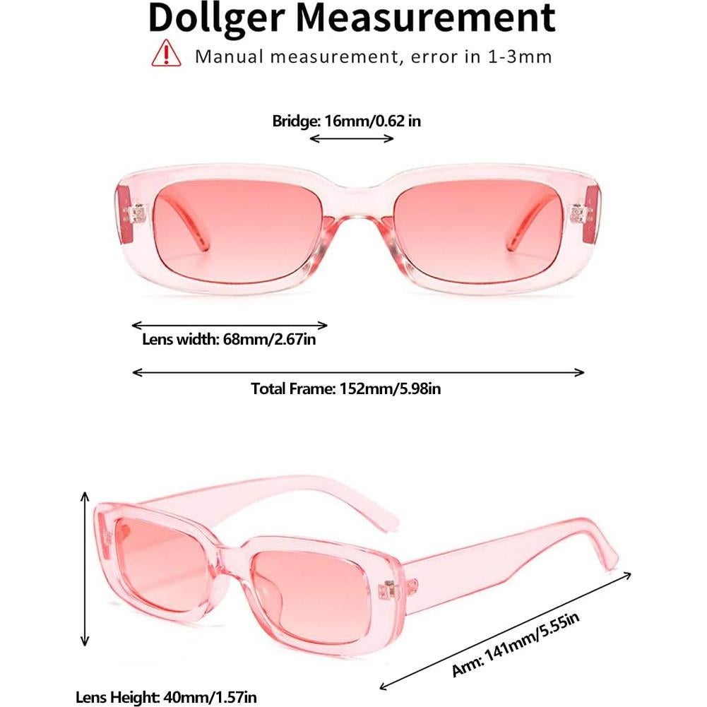 Gafas de sol rectangulares Dollger UV400 para unisex
