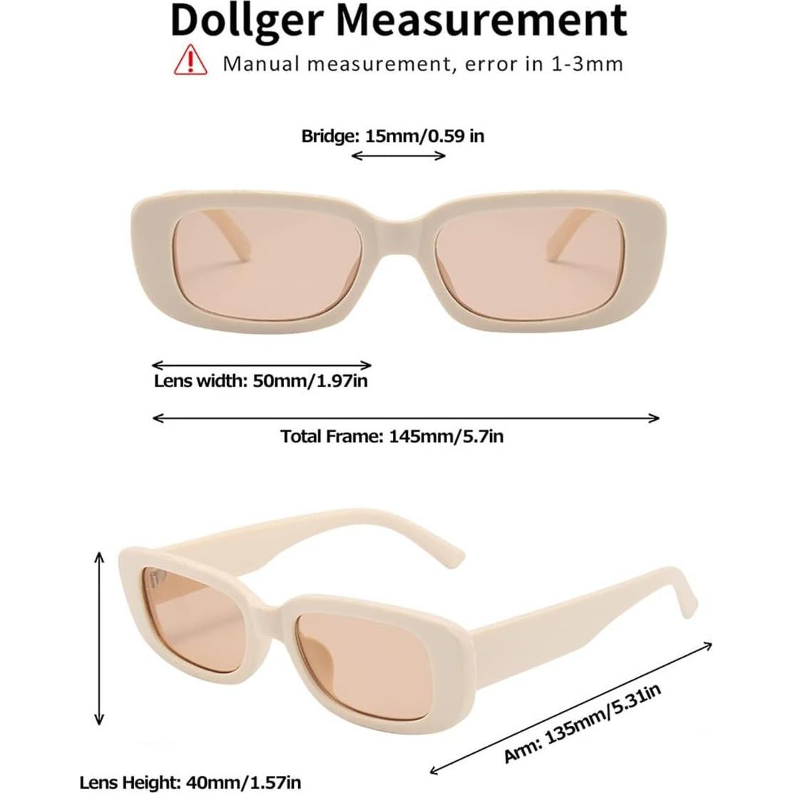 Gafas de sol rectangulares Dollger UV400 para hombres y mujeres