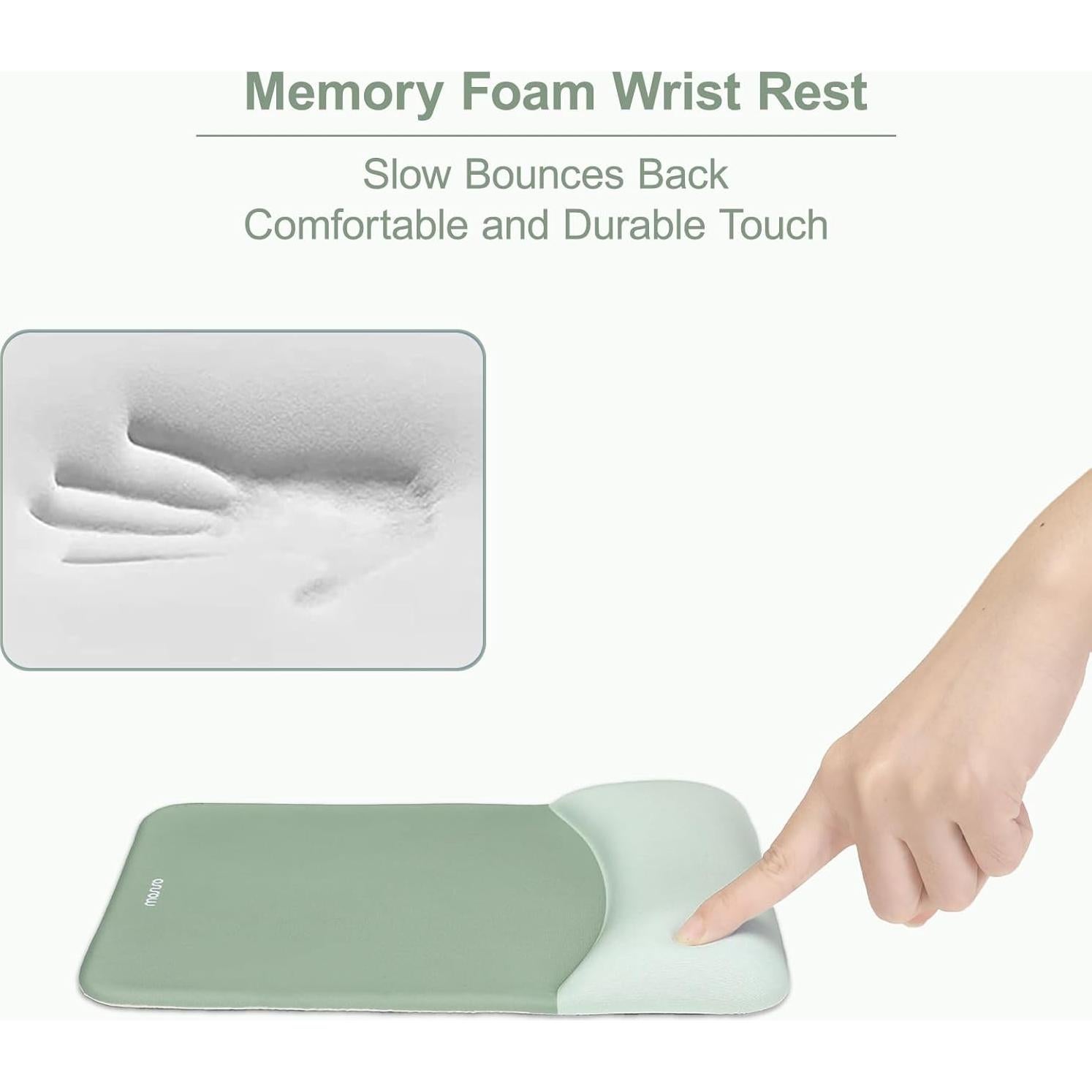 Almohadilla Ergonómica para Ratón MOSISO Verde Antiguo 24.5x18cm