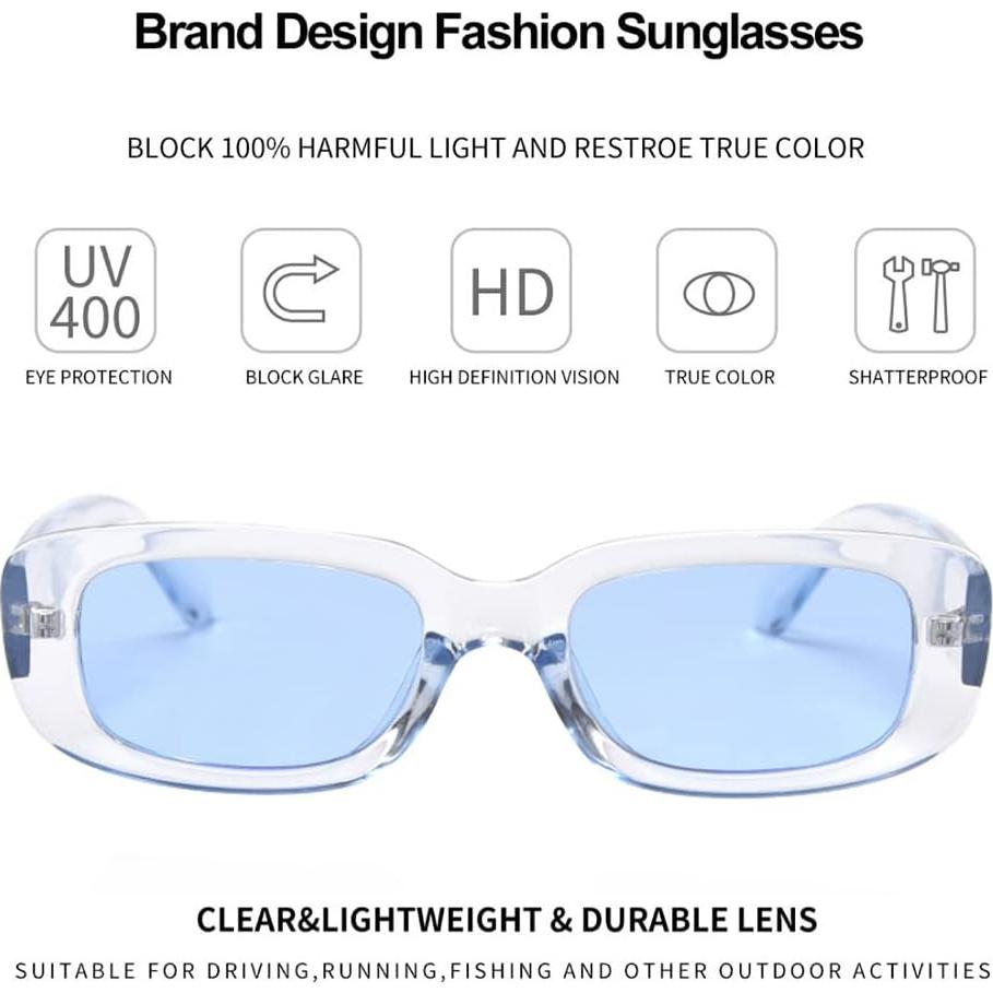 Gafas de sol rectangulares Dollger UV400 para hombres y mujeres