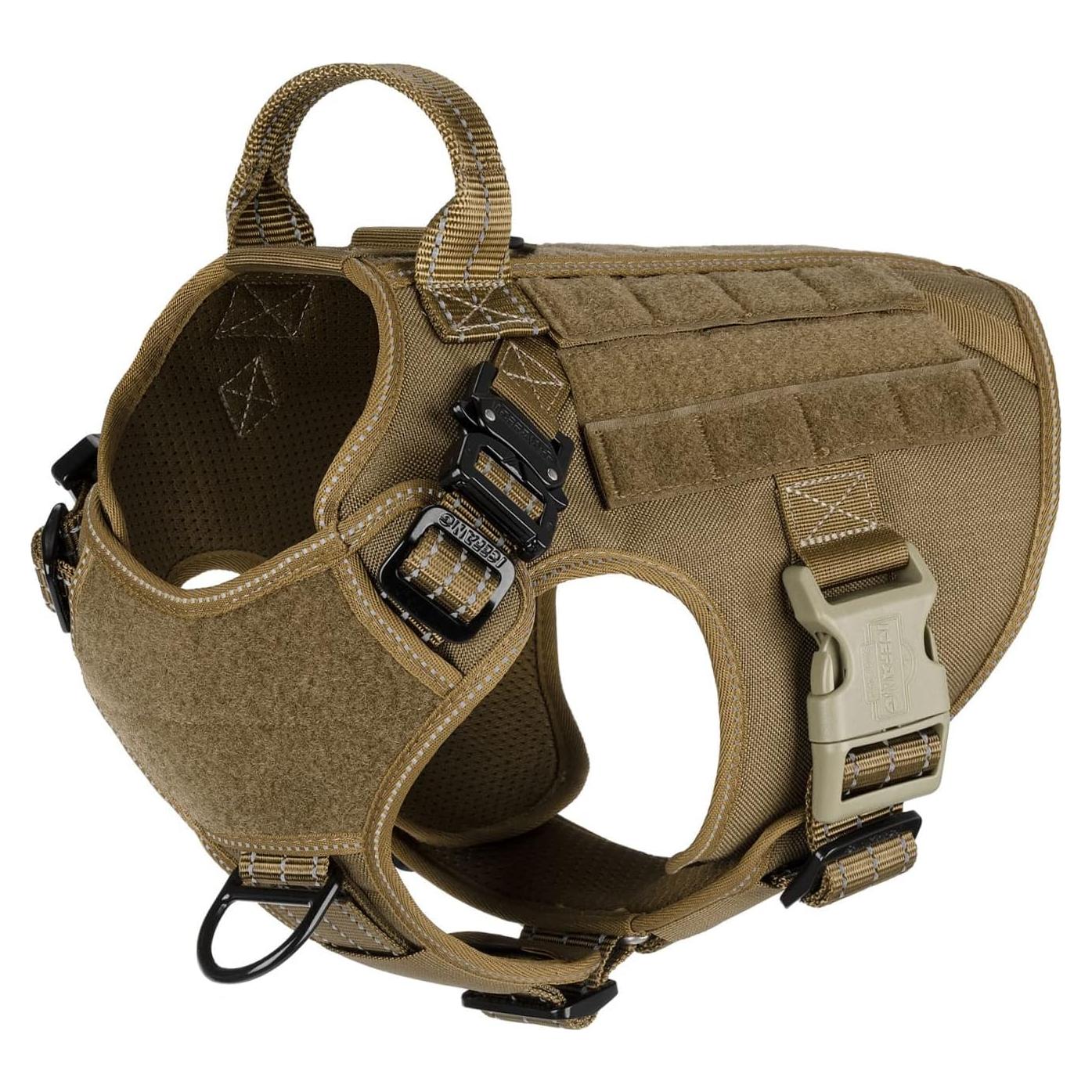 Arnés Táctico para Perros ICEFANG Mediano, Chaleco MOLLE