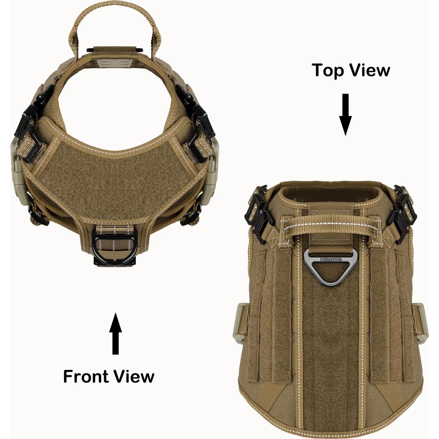 Arnés Táctico para Perros ICEFANG Mediano, Chaleco MOLLE