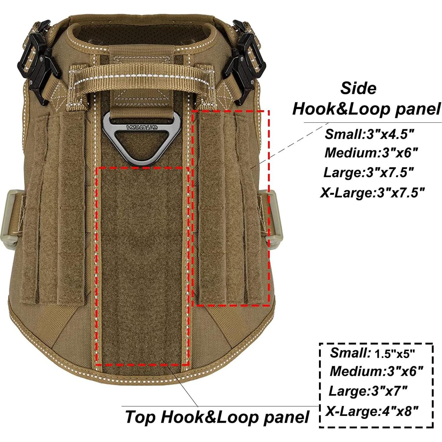 Arnés Táctico para Perros ICEFANG Mediano, Chaleco MOLLE