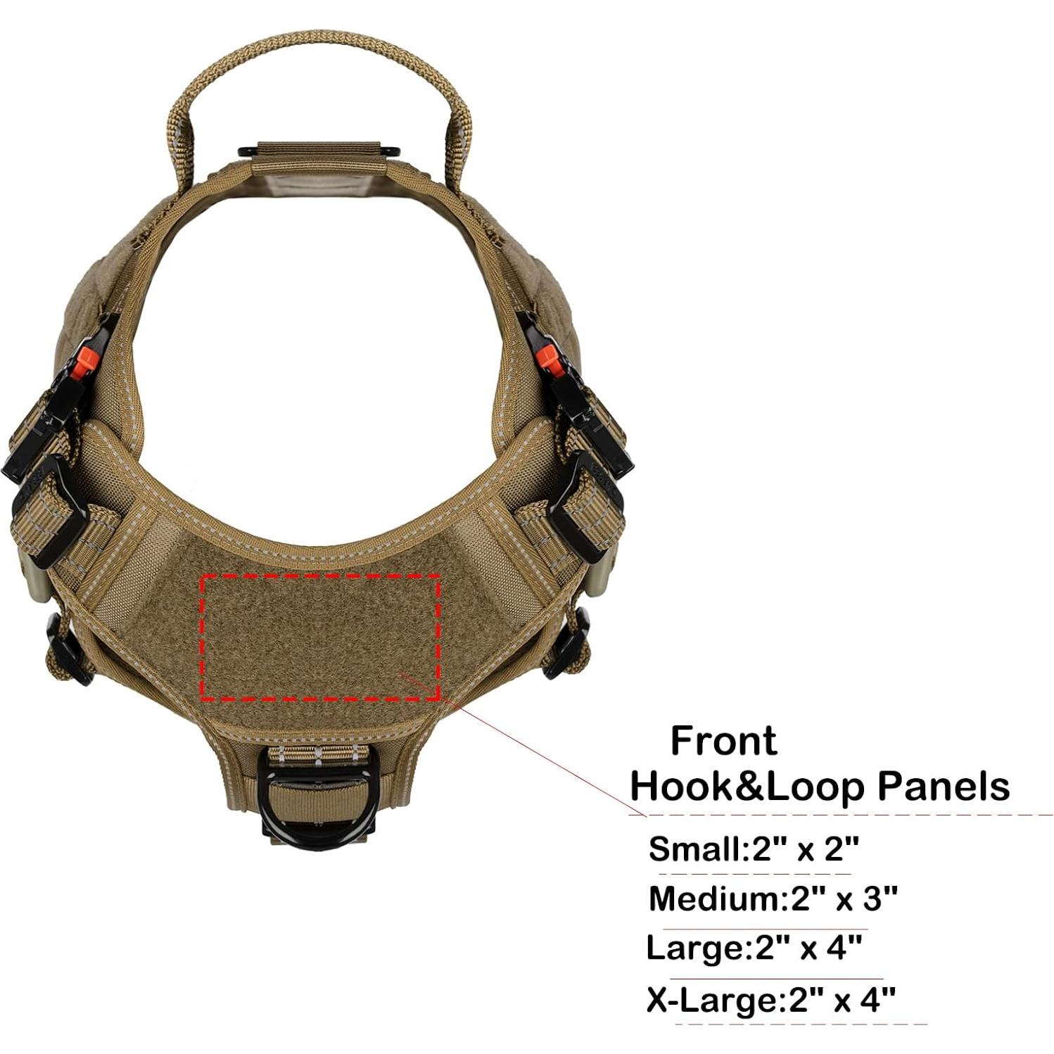 Arnés Táctico para Perros ICEFANG Mediano, Chaleco MOLLE