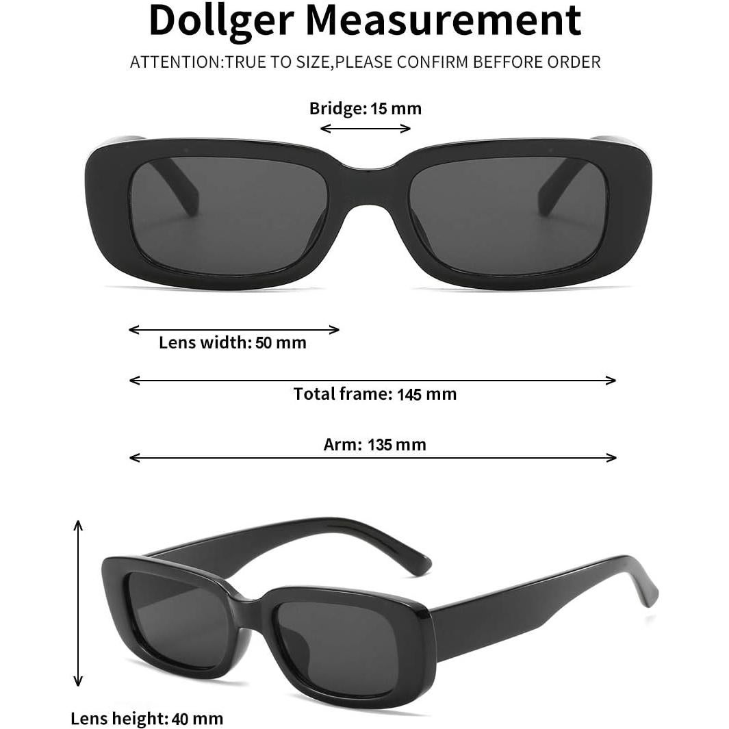 Gafas de sol rectangulares Dollger UV400 para hombres y mujeres