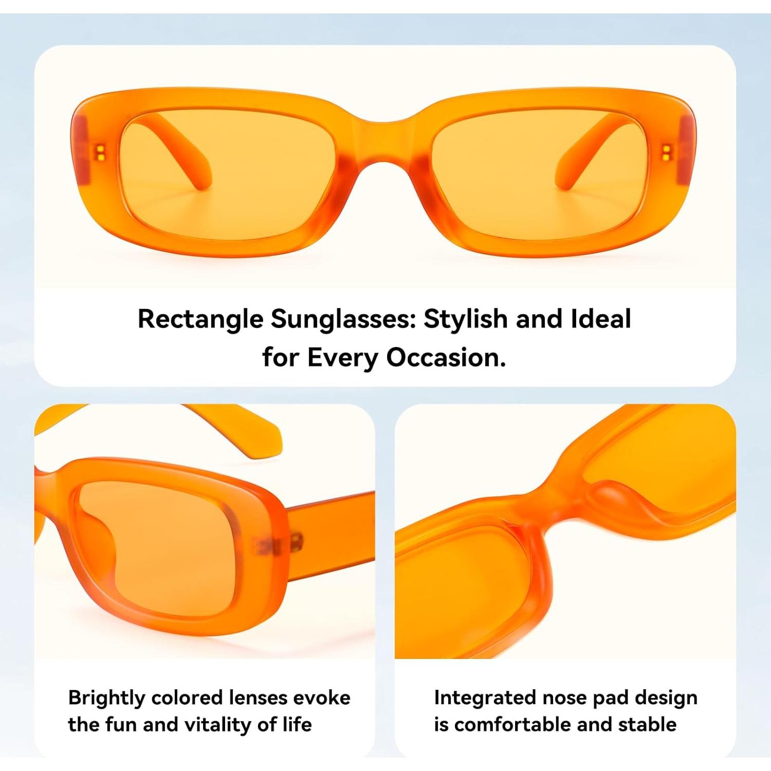 Gafas de sol rectangulares Dollger UV400 para hombres y mujeres