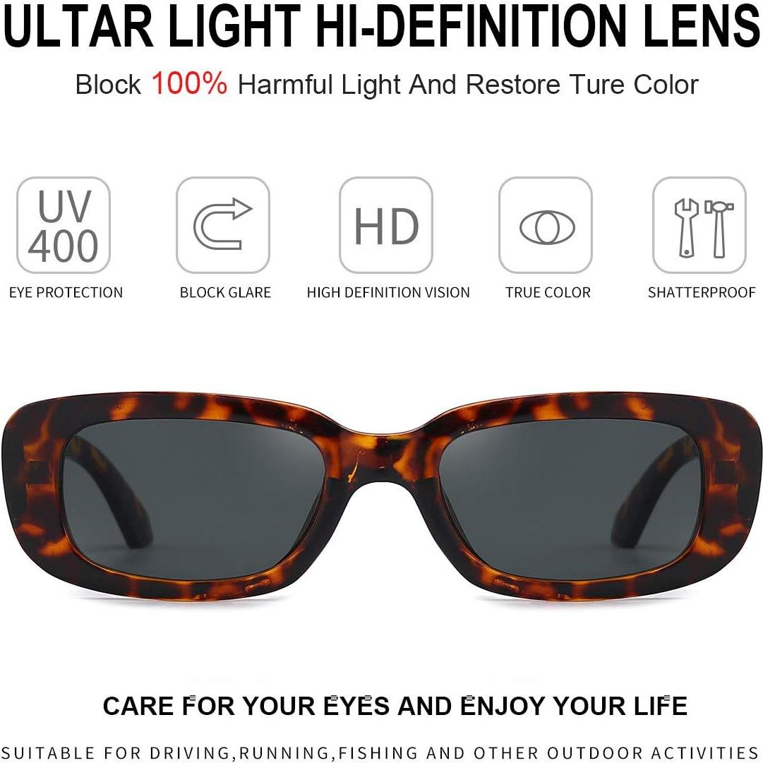 Gafas de sol rectangulares Dollger UV400 para hombres y mujeres