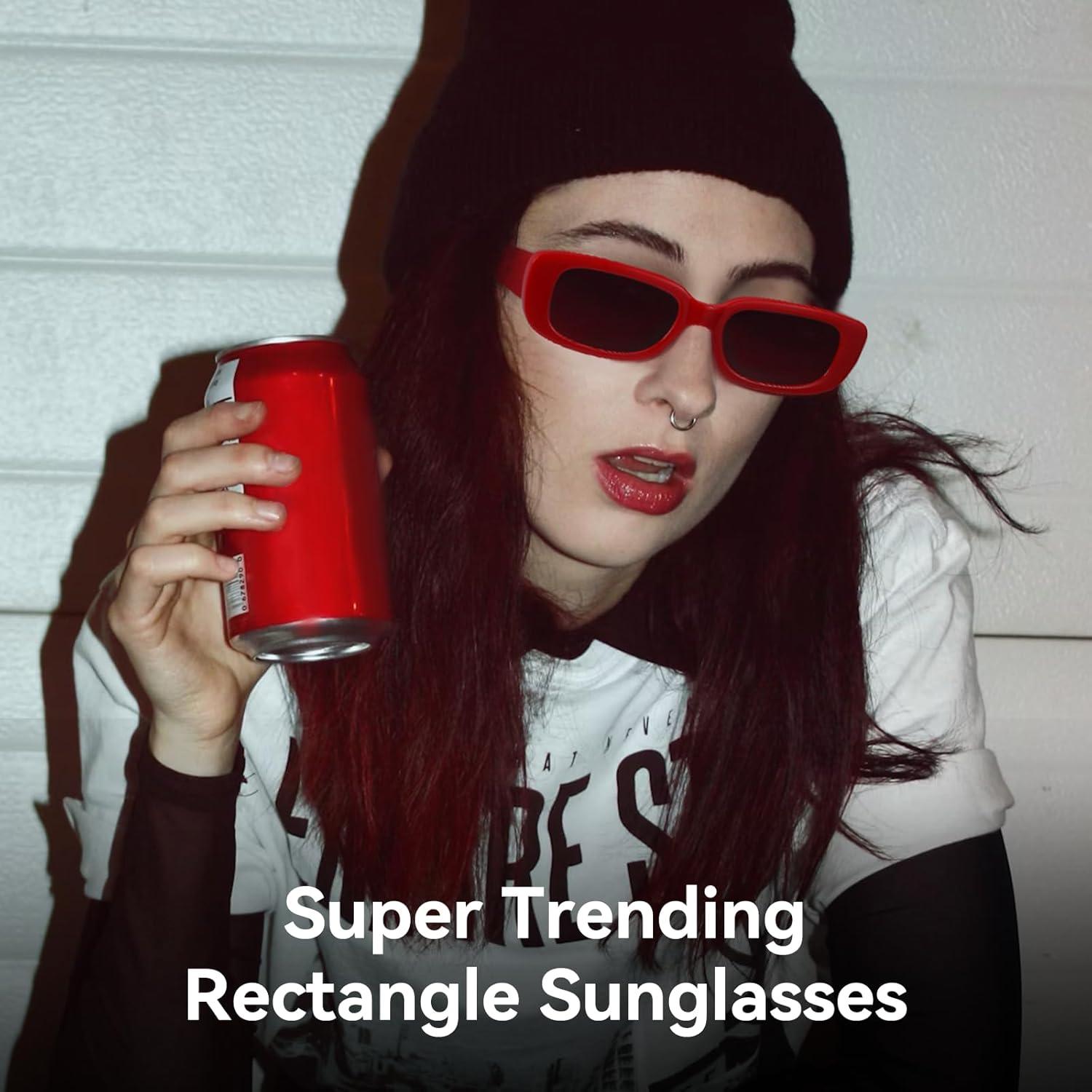 Gafas de sol rectangulares Dollger UV400 para hombres y mujeres