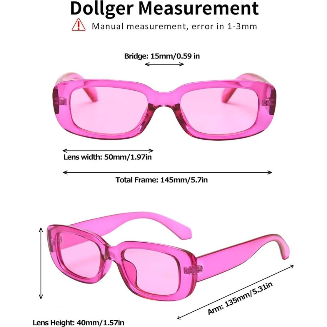Gafas de sol rectangulares Dollger UV400 para unisex