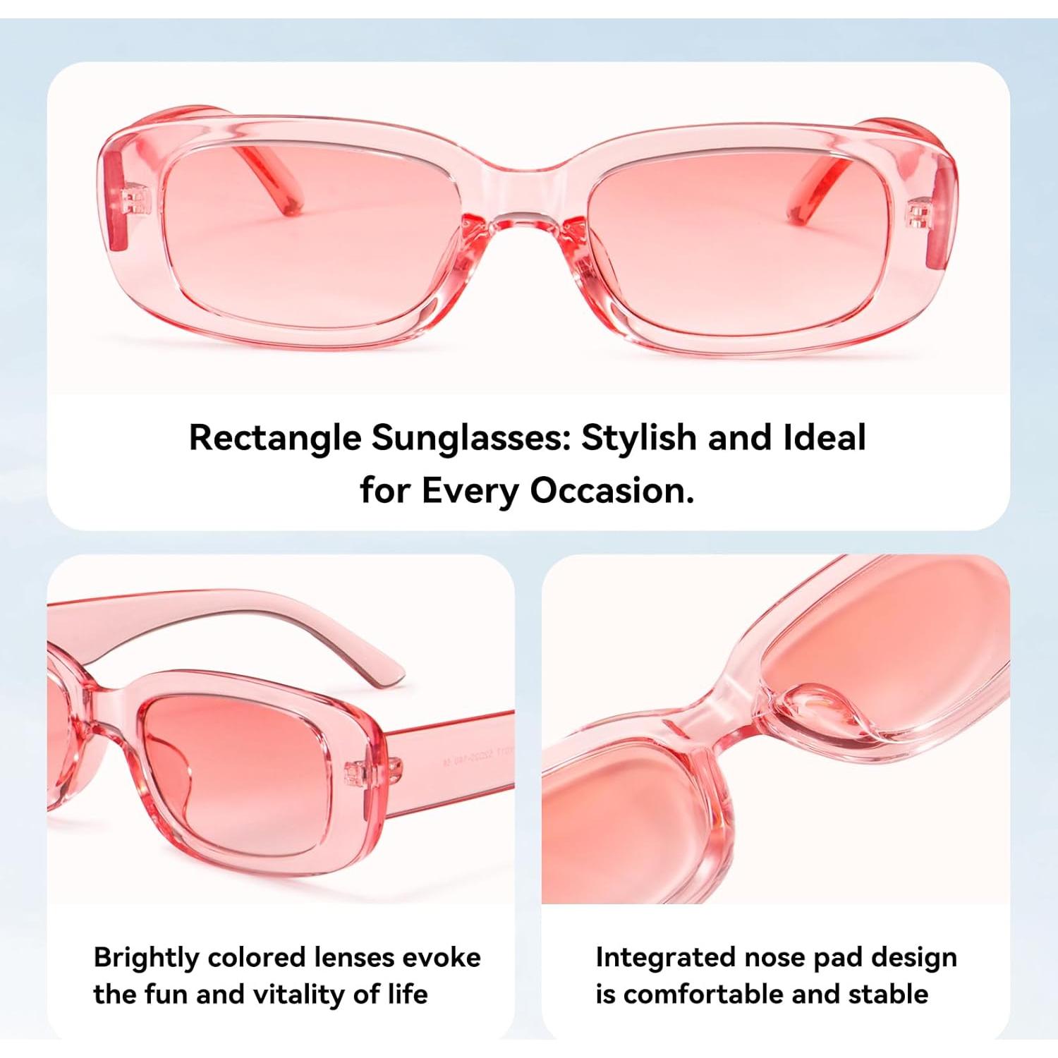 Gafas de sol rectangulares Dollger UV400 para hombres y mujeres