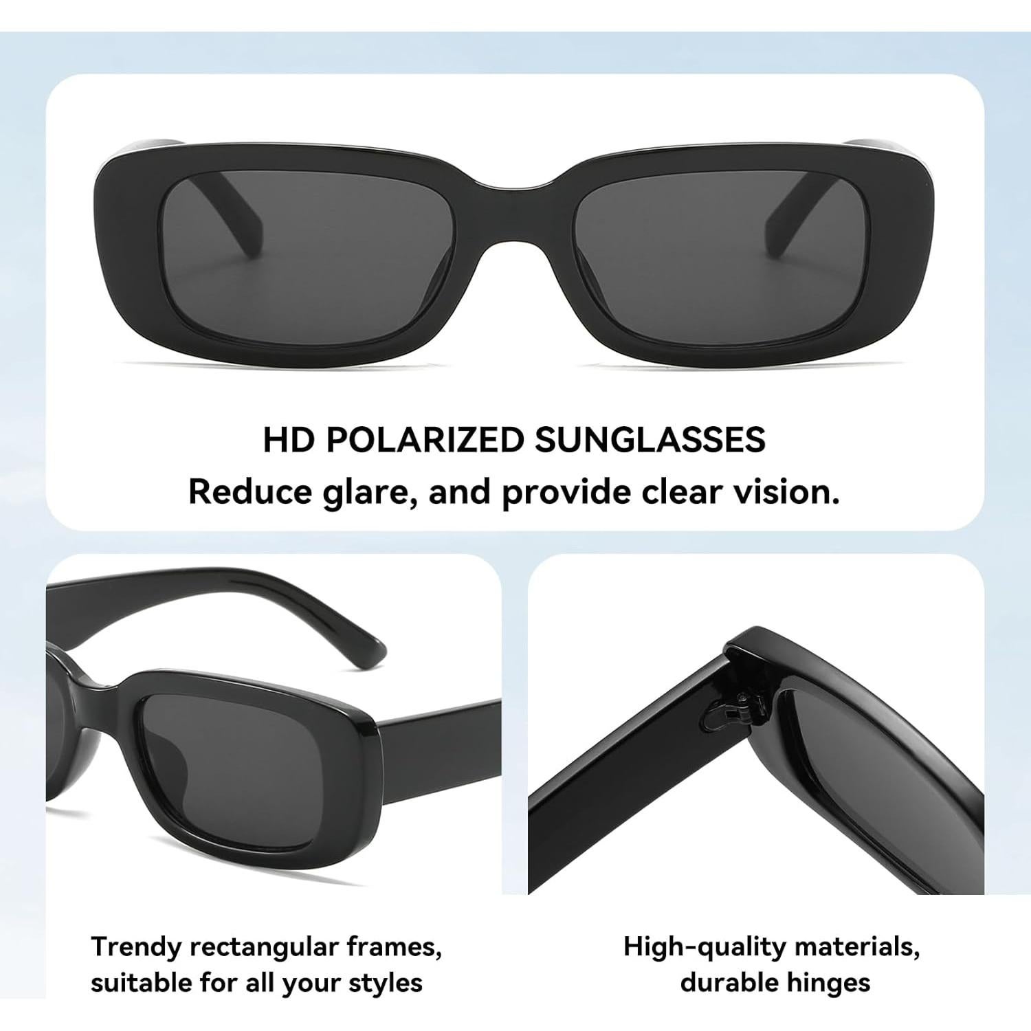 Gafas de sol rectangulares Dollger UV400 para hombres y mujeres