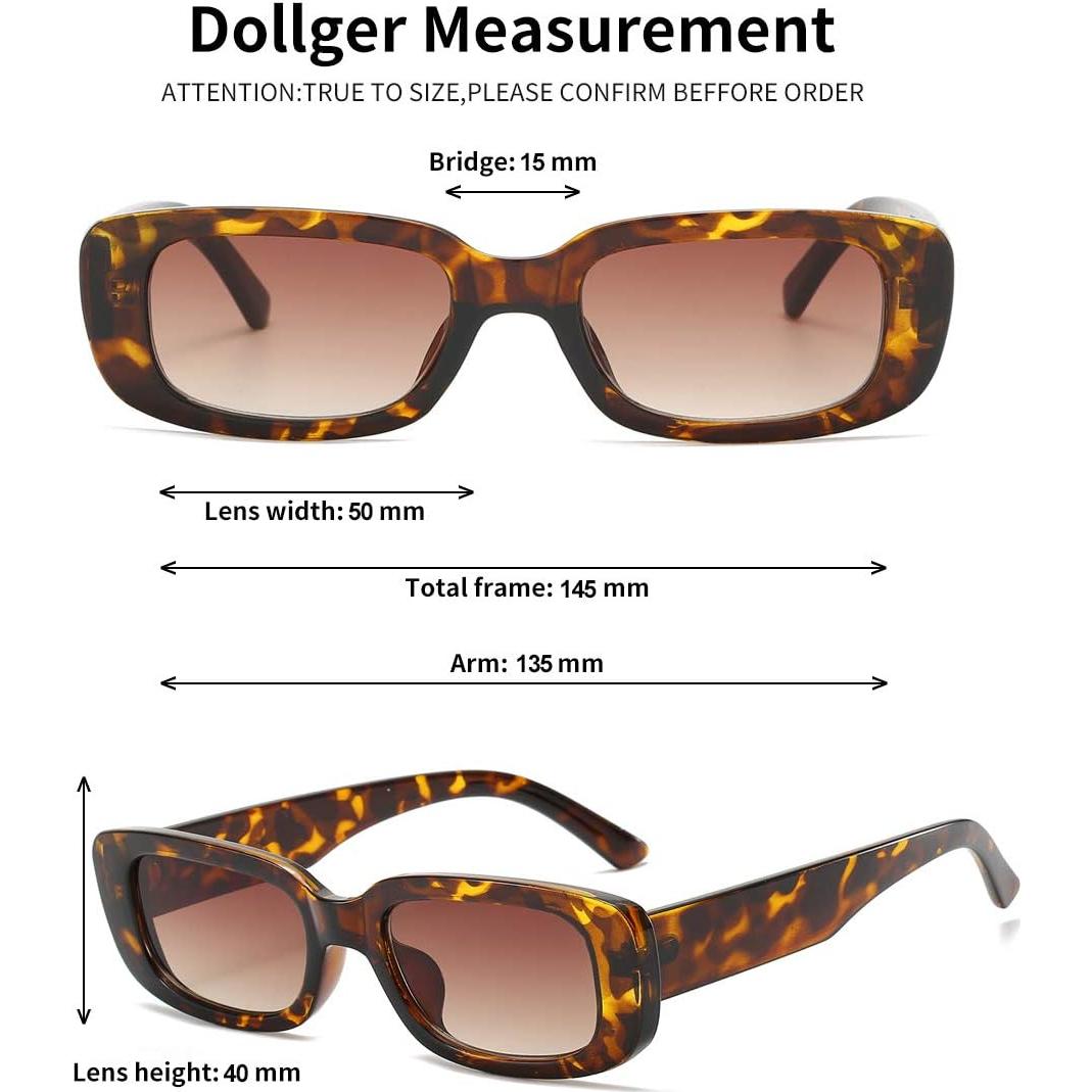 Gafas de Sol Rectangulares Dollger UV400 para Hombre y Mujer