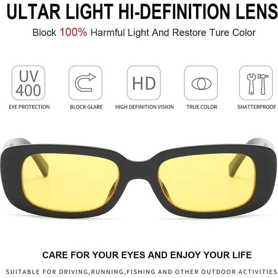 Gafas de sol rectangulares Dollger UV400 para hombres y mujeres