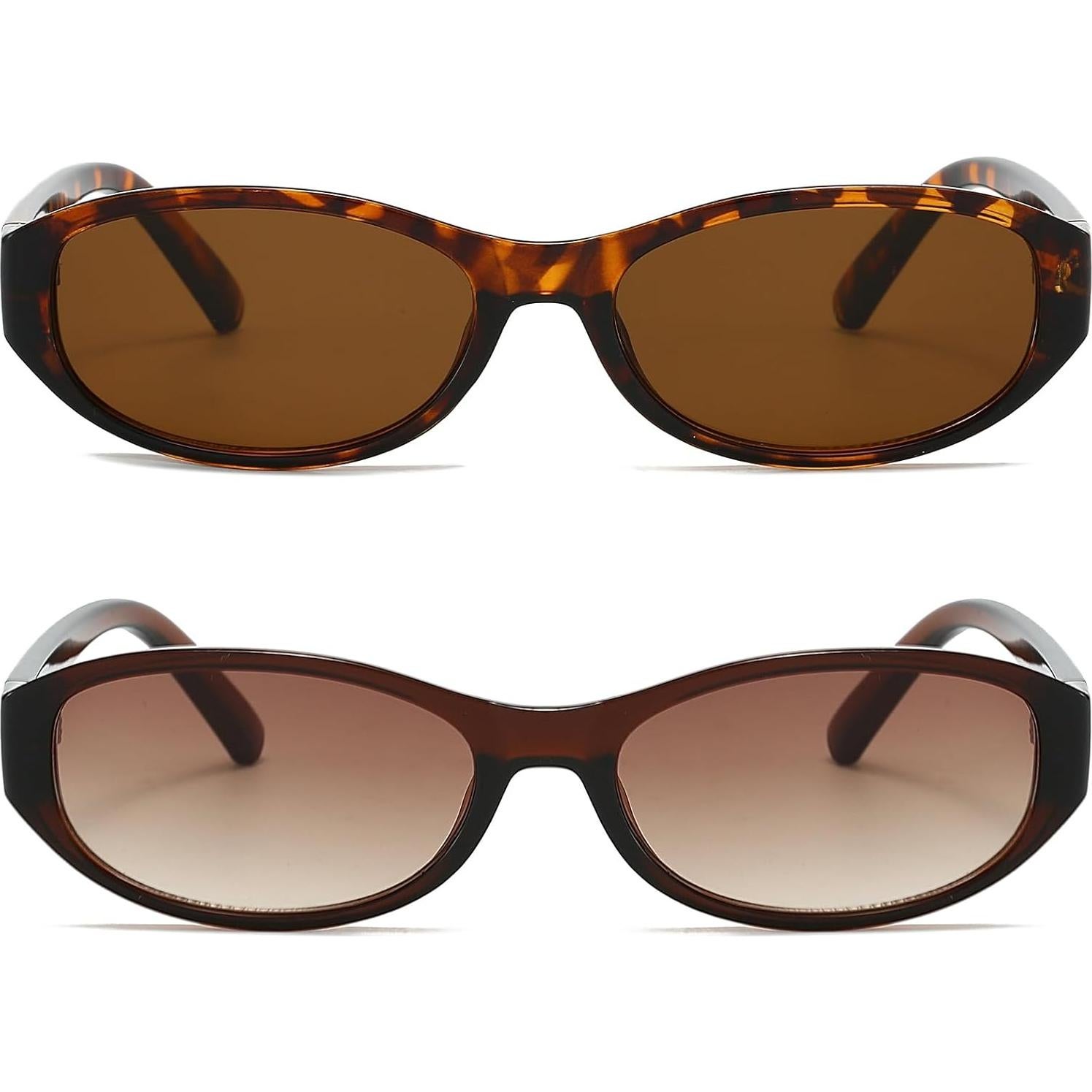 Gafas de sol ovaladas BRMHDY para mujeres, UV400, 2 colores