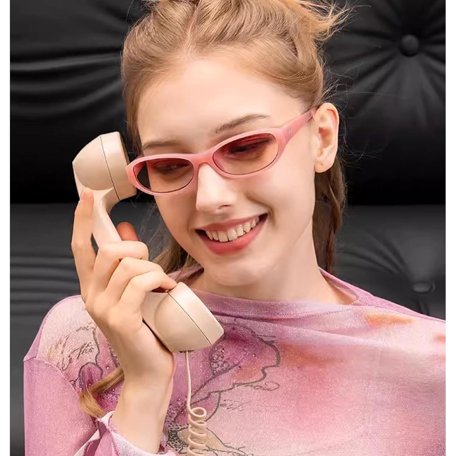 Gafas de sol ovaladas BRMHDY para mujeres, UV400, estilo 90s