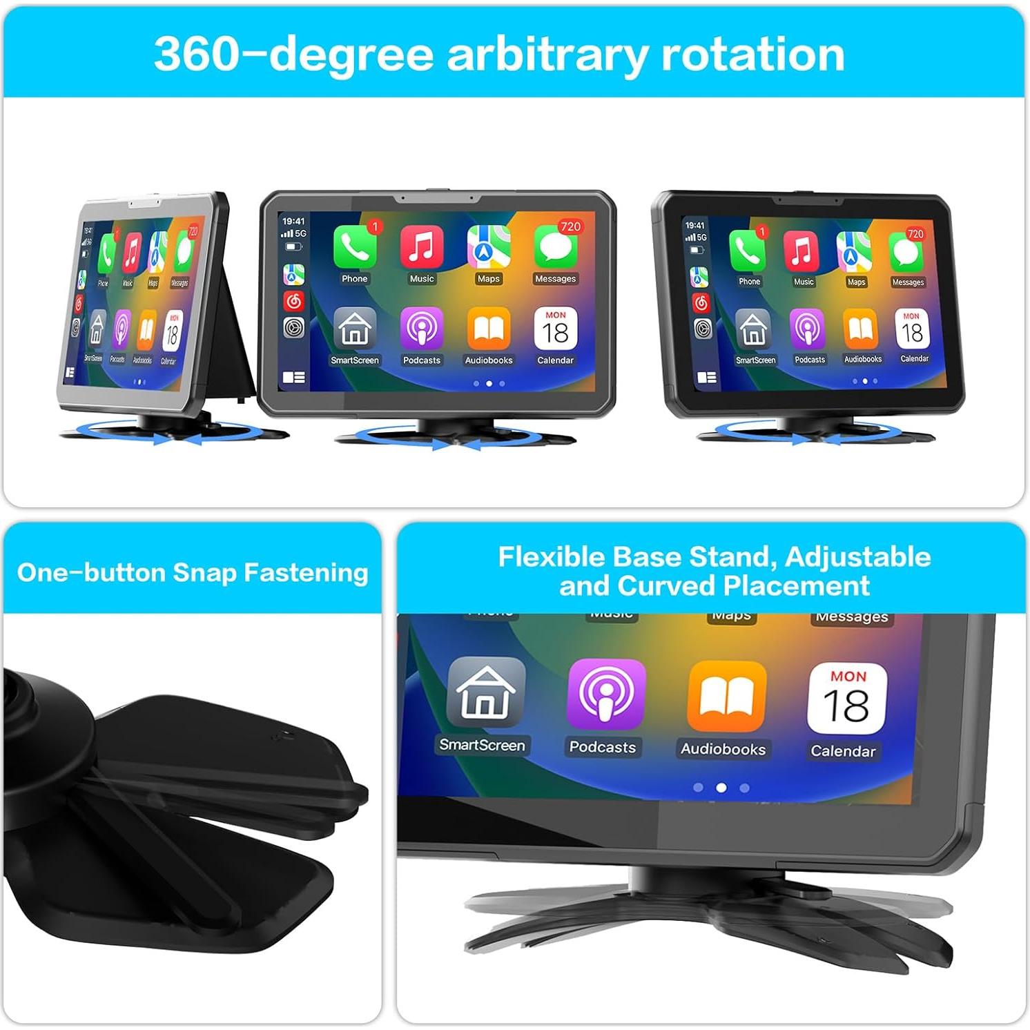 Pantalla Car Play G 7" IPS Táctil con Control por Voz