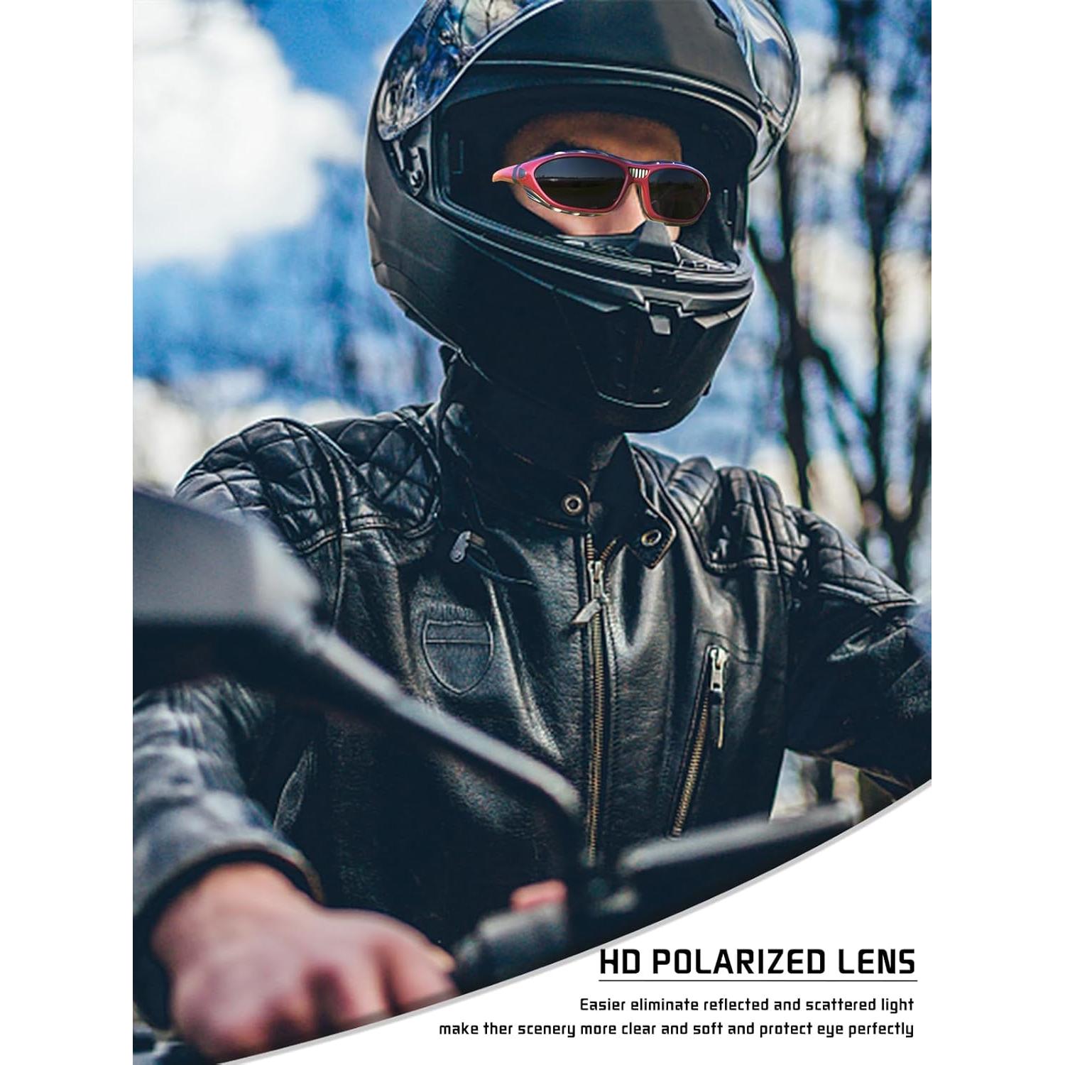 Gafas de Sol Deportivas BEACOOL Polarizadas UV400 Rojo