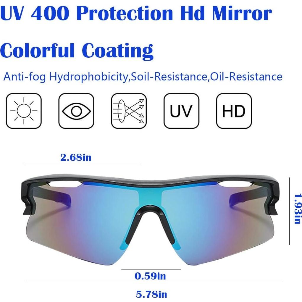 Gafas de sol deportivas WoodCloris UV400 para hombres y mujeres