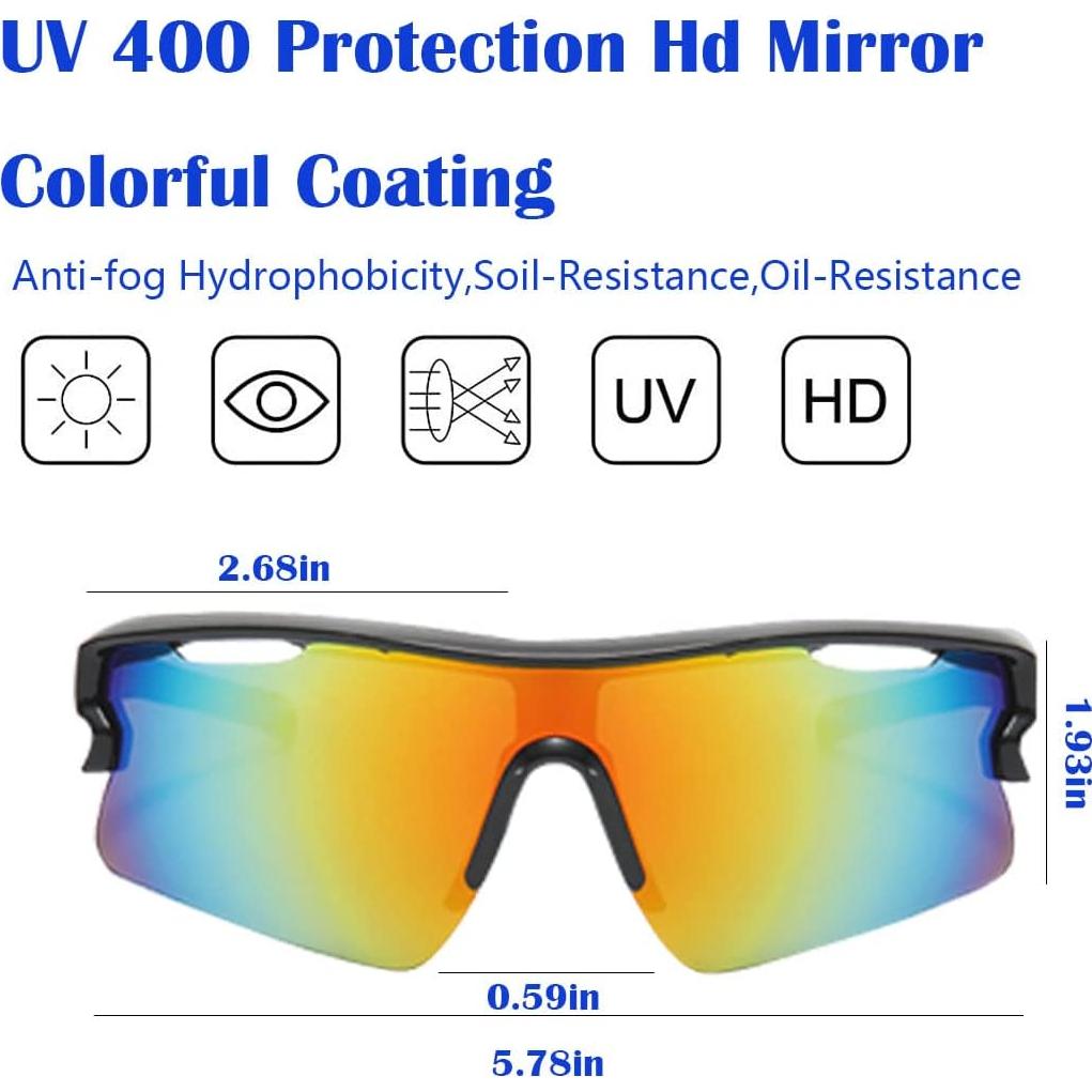 Gafas de sol deportivas WoodCloris UV400 para hombres y mujeres