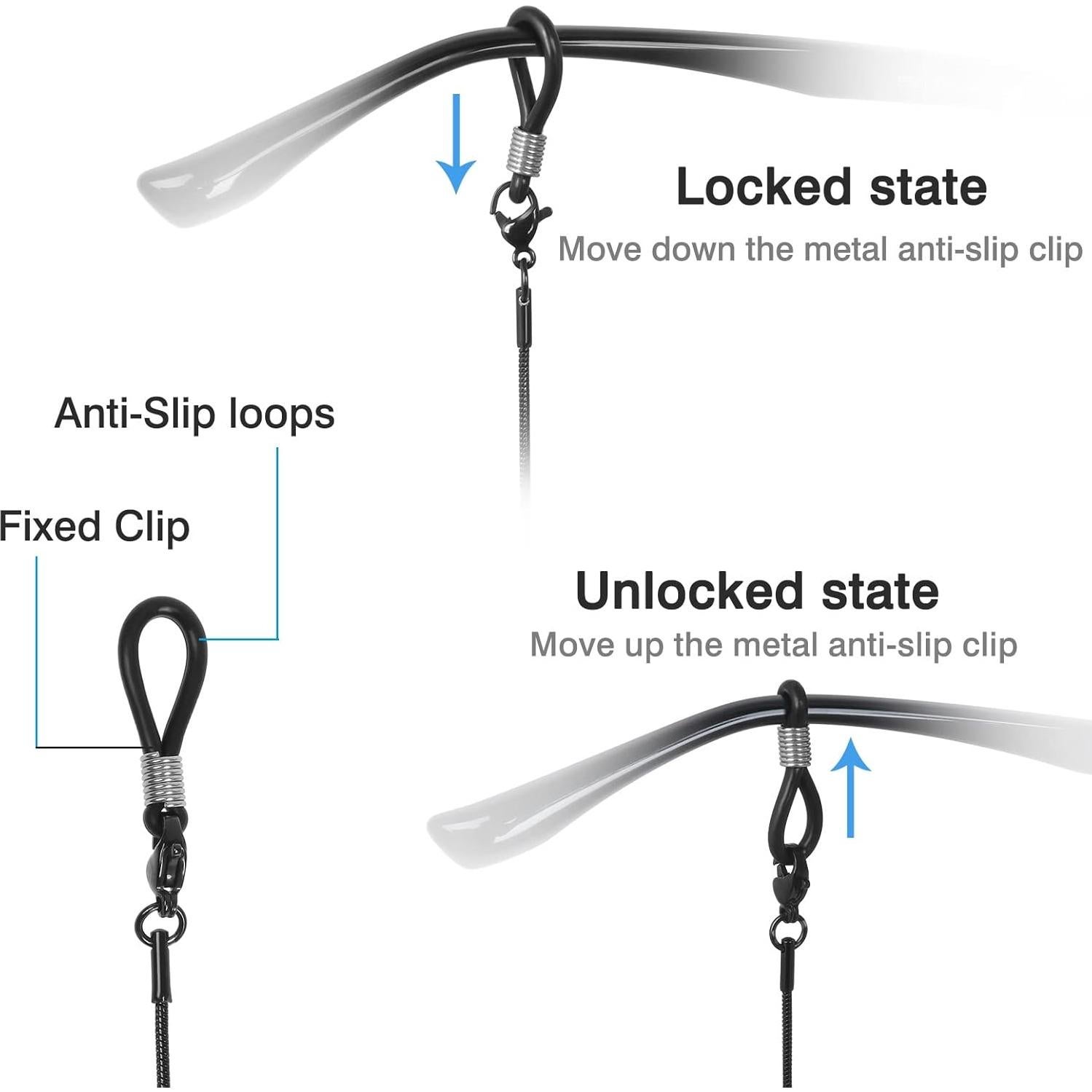 Cadena para Gafas OCR 78.74 cm con Hebilla de Metal