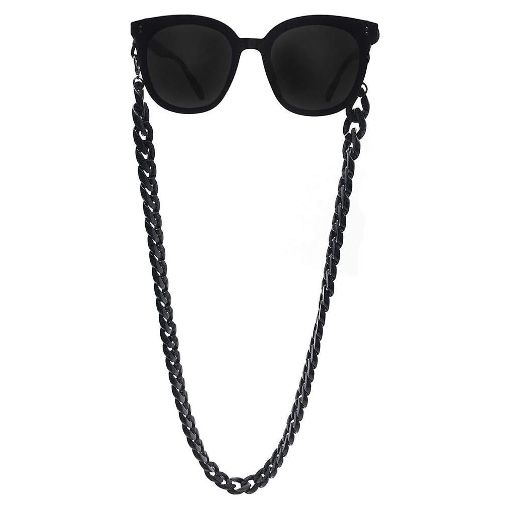 Cadena para Gafas DECKER Acrílico Texturizado Negro