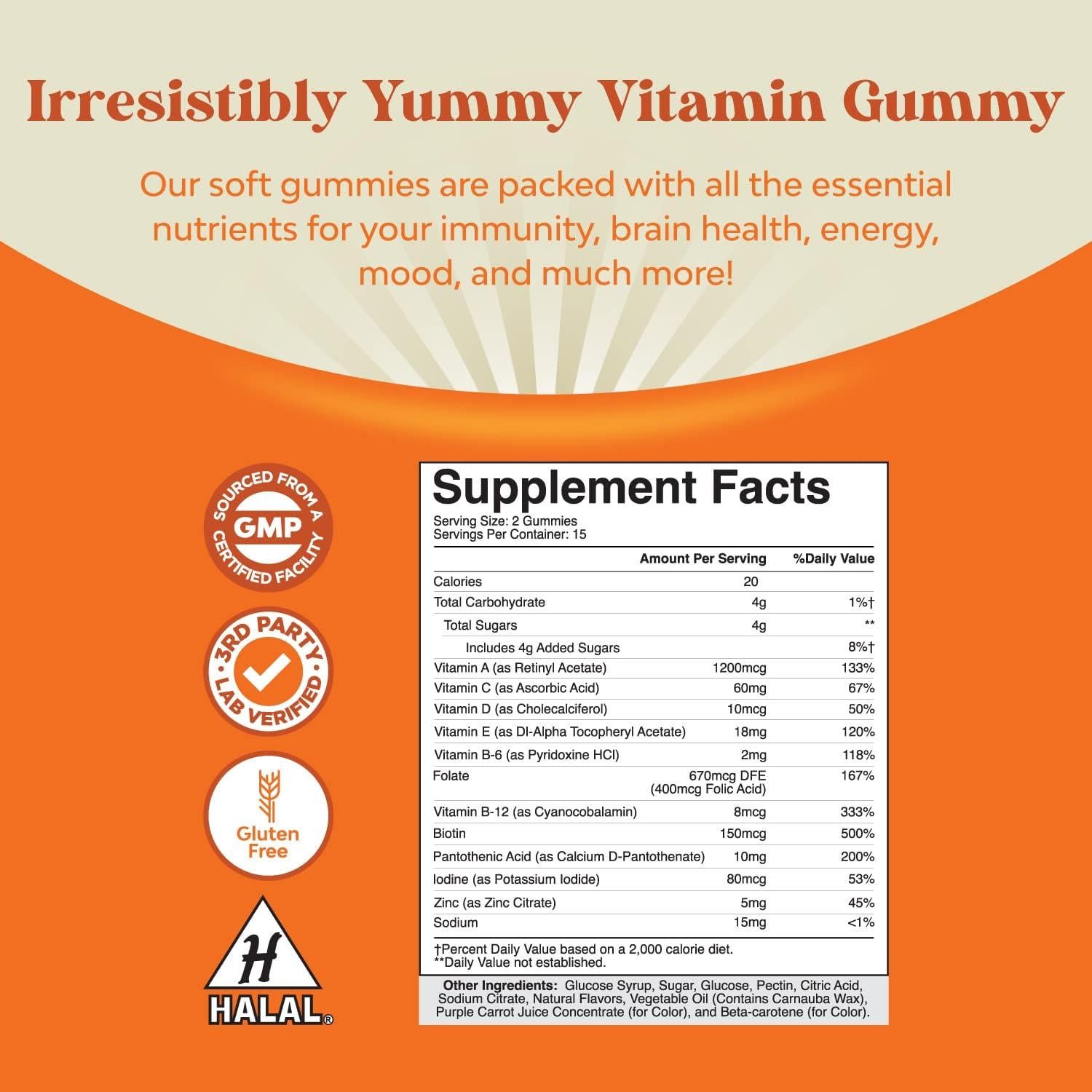 Gomitas Multivitamínicas Natures Craft 30 Unidades - Energía e Inmunidad