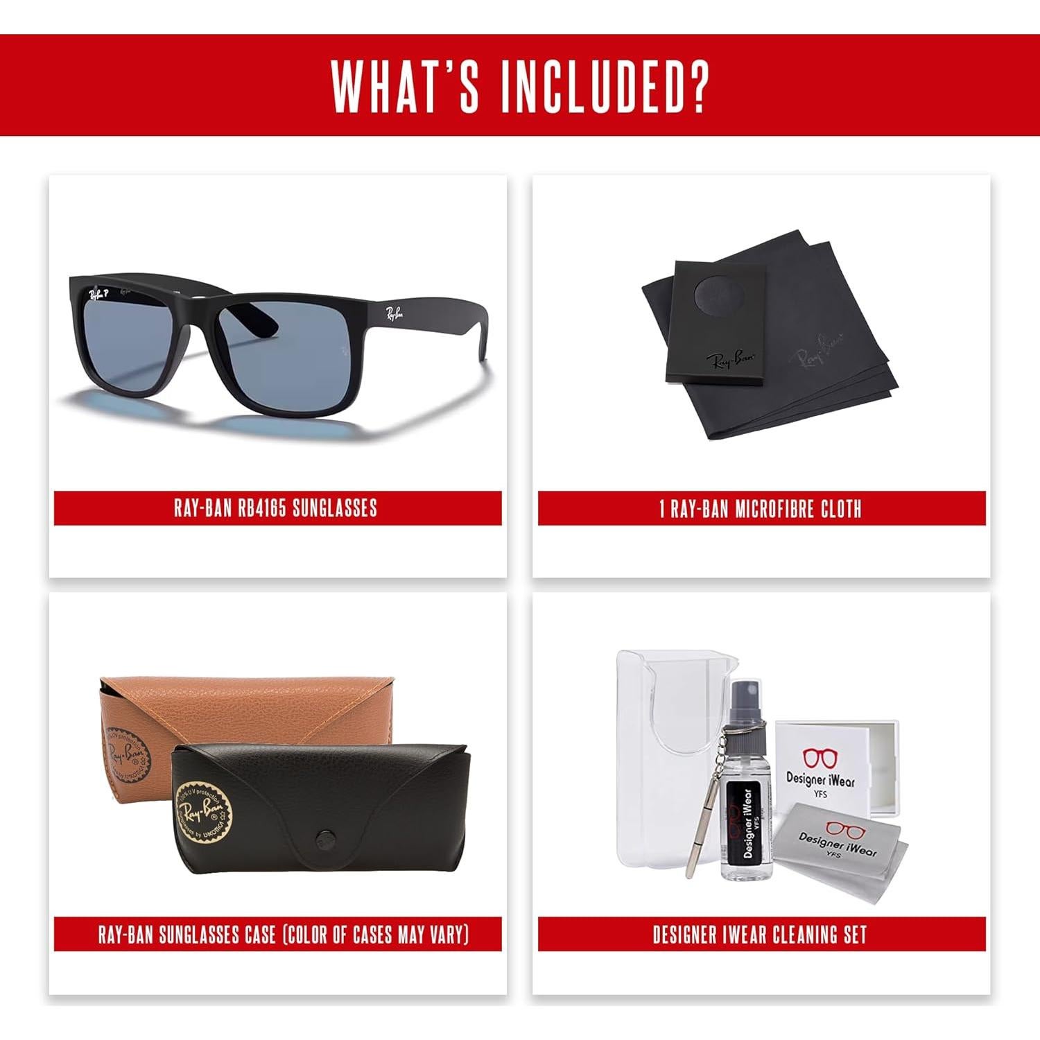 Gafas de sol Ray-Ban RB4165 Justin con kit de limpieza