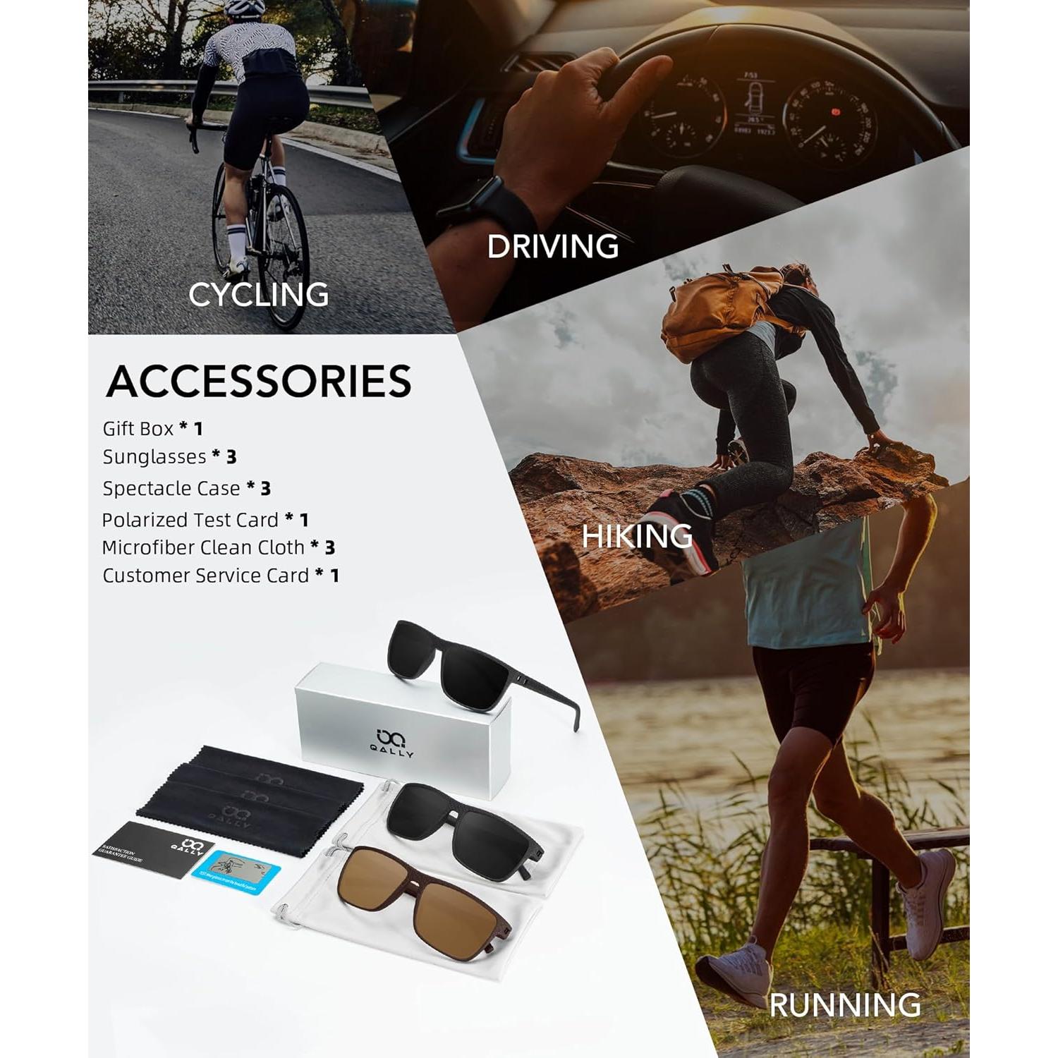 Gafas de sol QALLY polarizadas UV400 para hombres