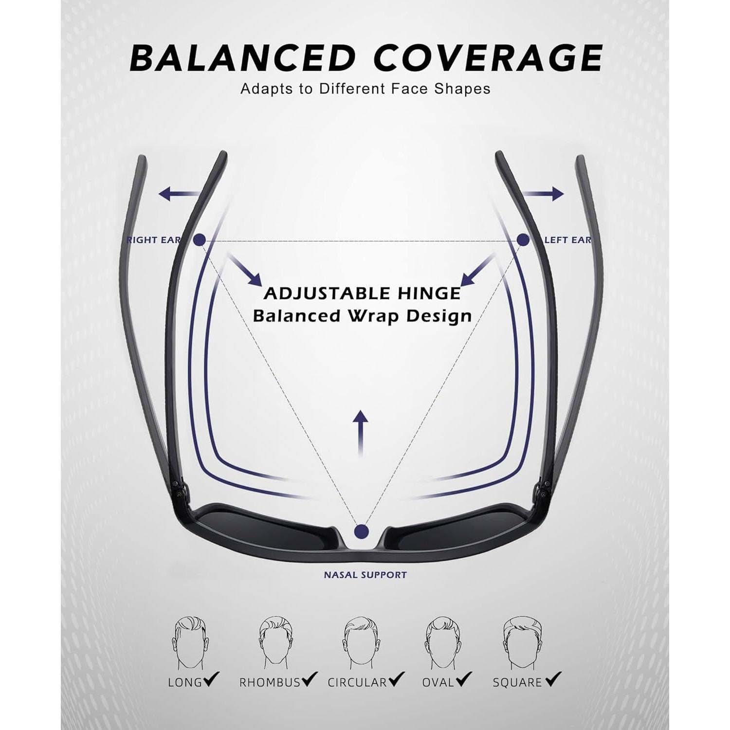 Gafas de Sol Polarizadas QALLY UV400 para Hombres