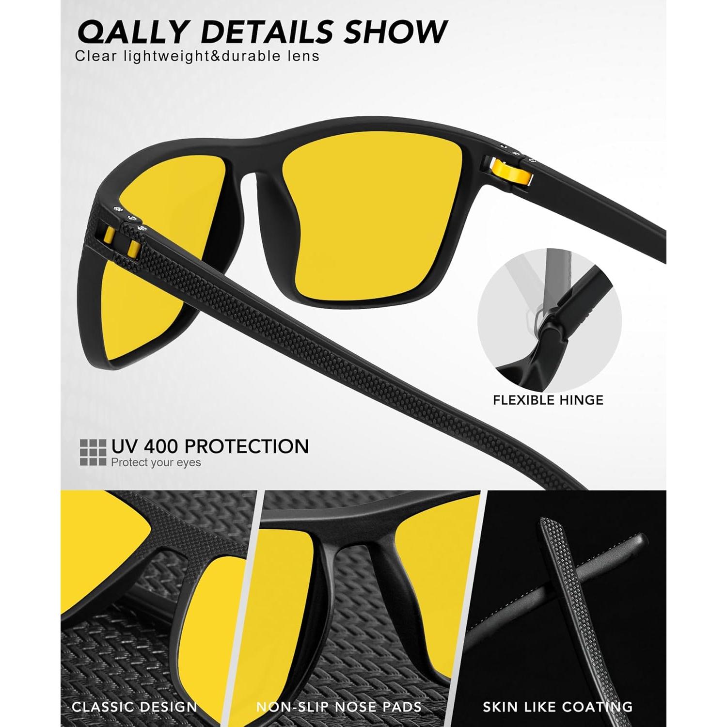 Gafas de sol QALLY polarizadas para hombres con UV