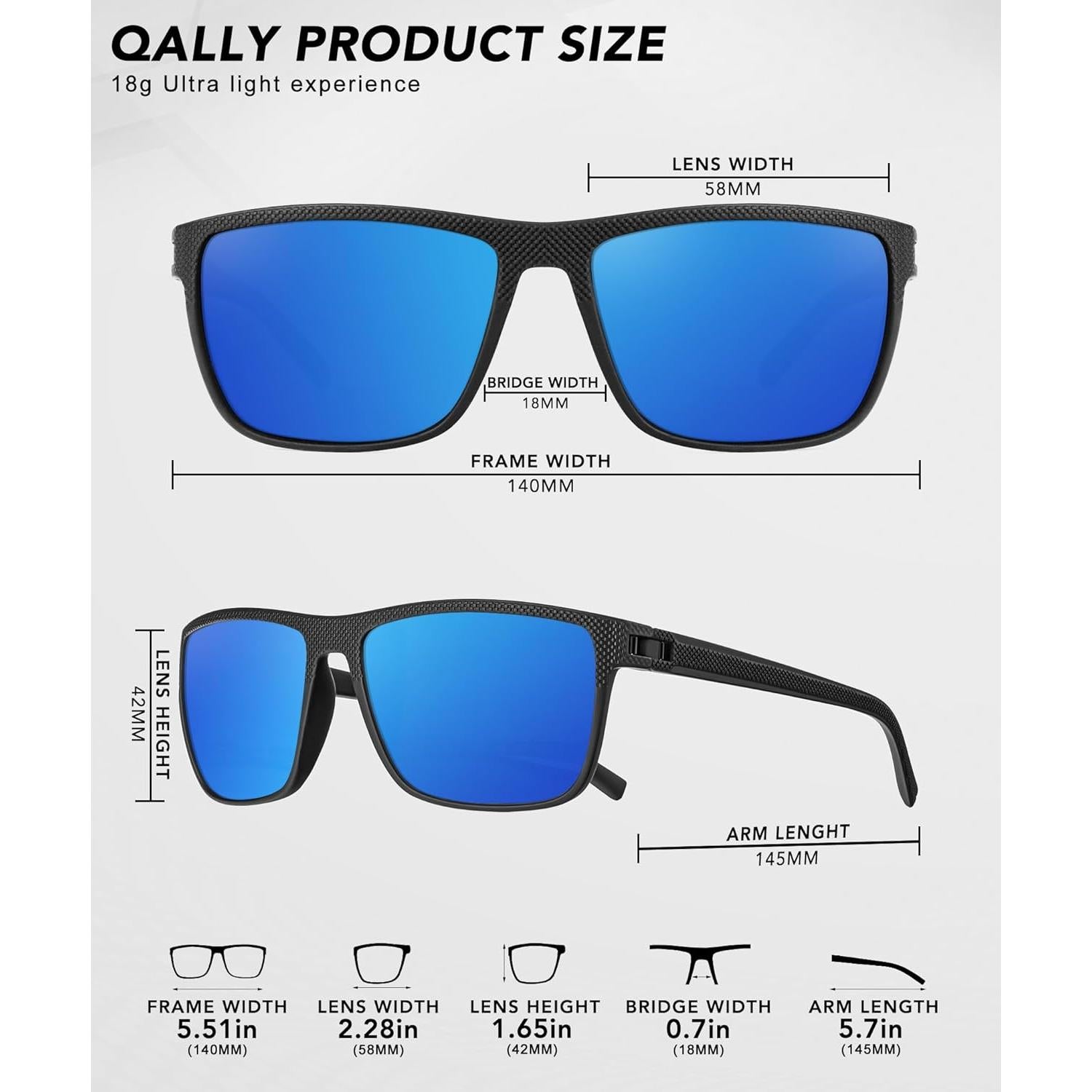Gafas de sol QALLY polarizadas UV400 para hombres