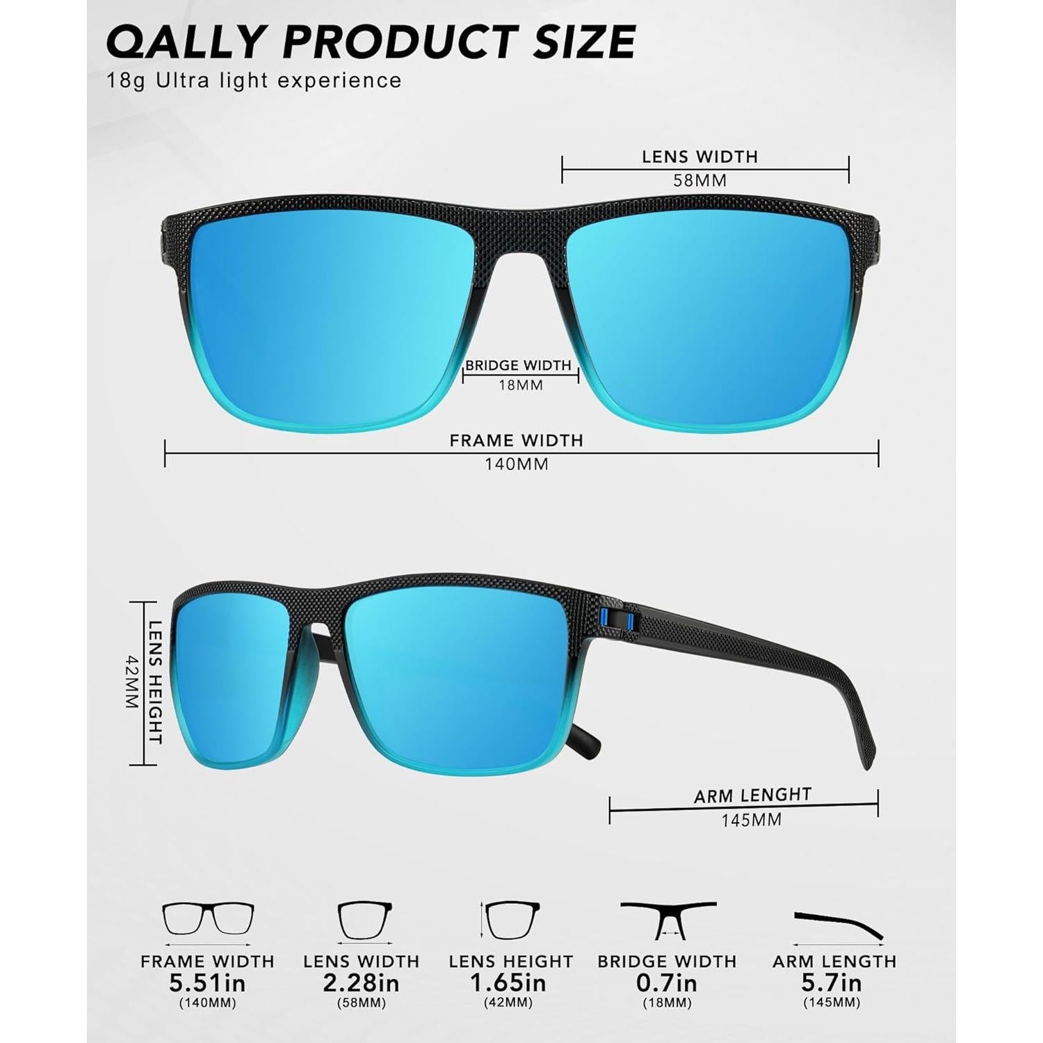Gafas de sol QALLY polarizadas UV400 para hombres