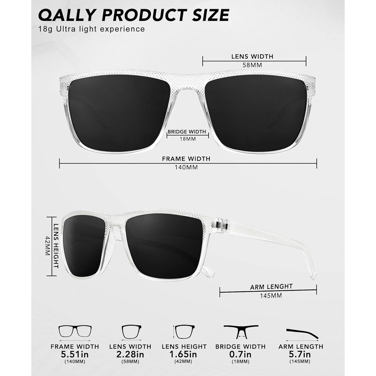Gafas de sol QALLY polarizadas UV400 para hombres