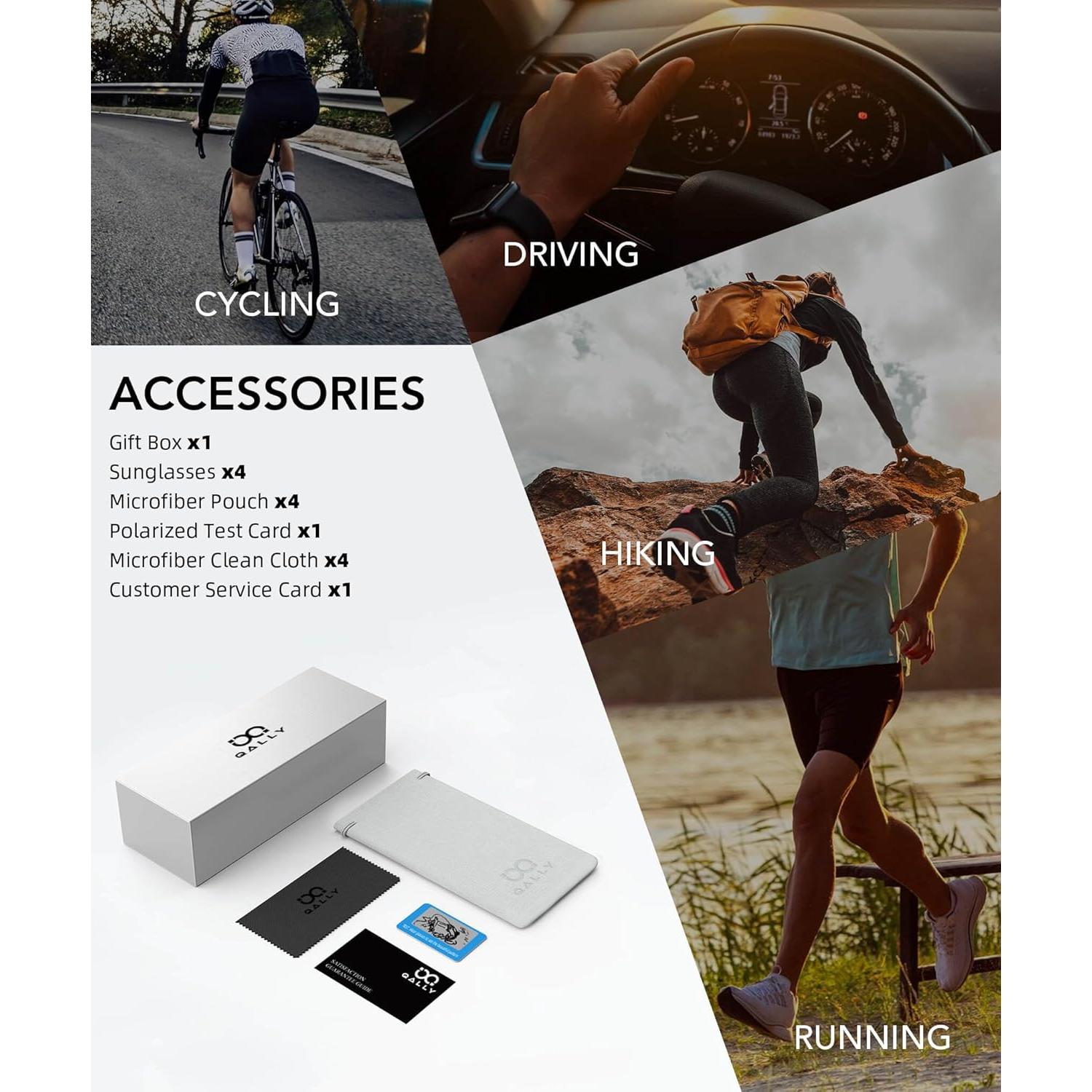 Gafas de Sol Polarizadas QALLY UV400 para Hombres