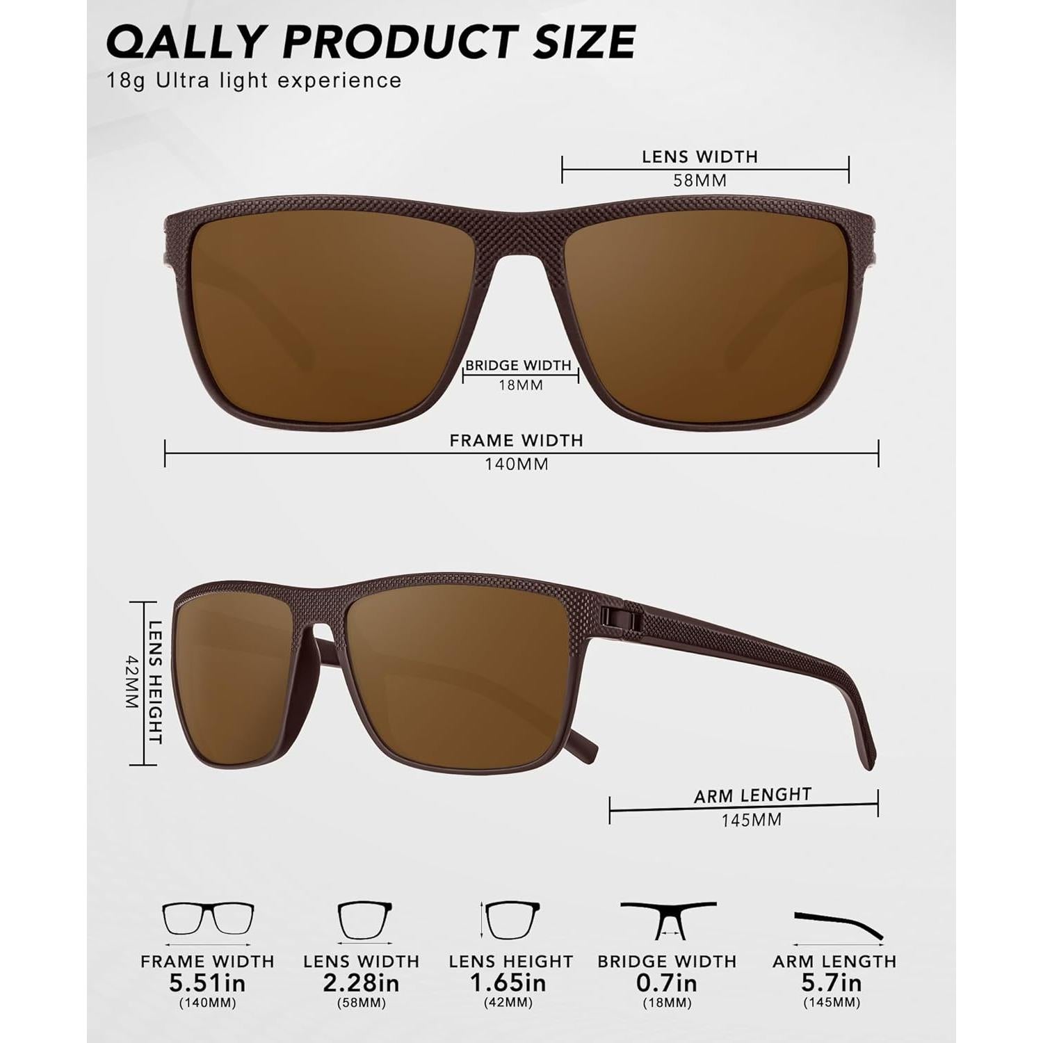 Gafas de sol QALLY polarizadas UV400 para hombres