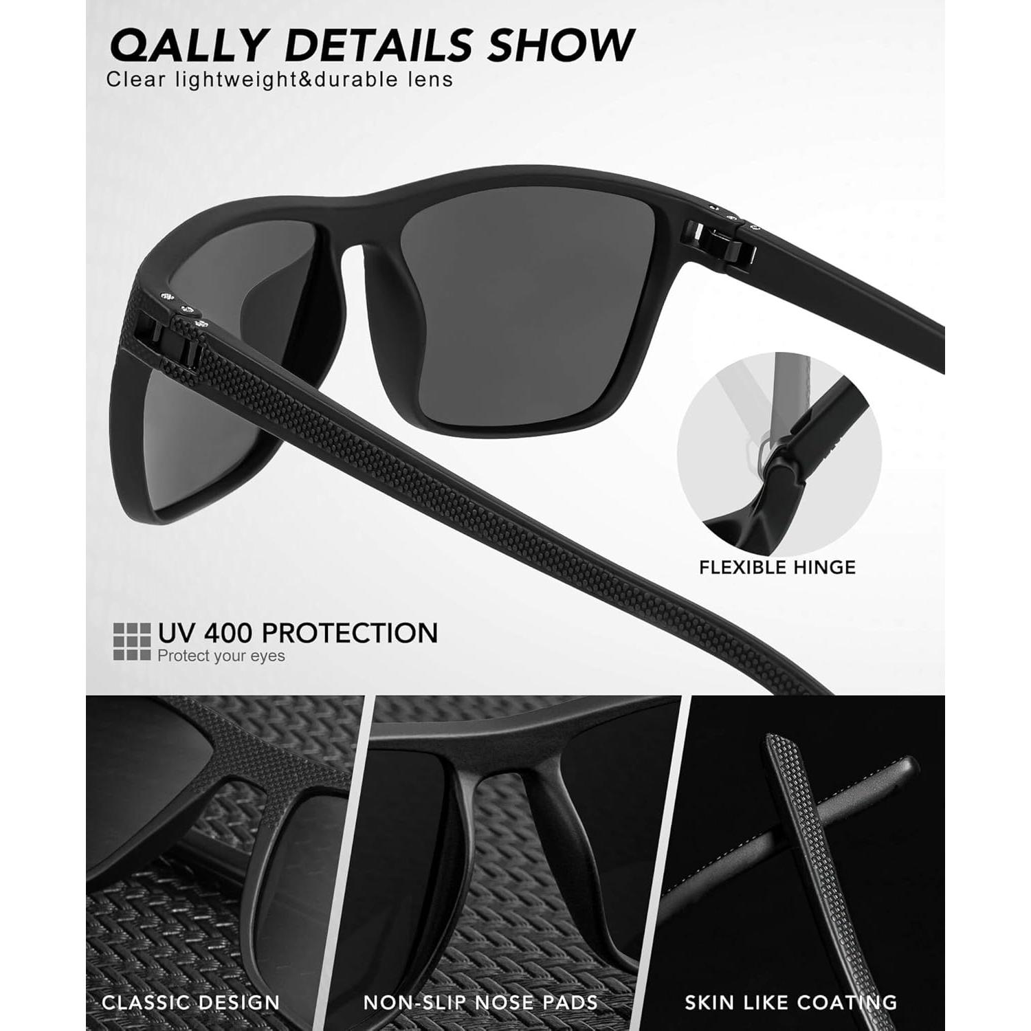 Gafas de Sol Polarizadas QALLY para Hombres UV400