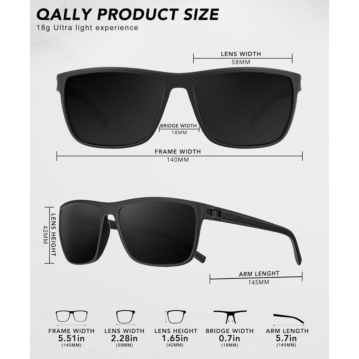 Gafas de sol QALLY polarizadas UV400 para hombres
