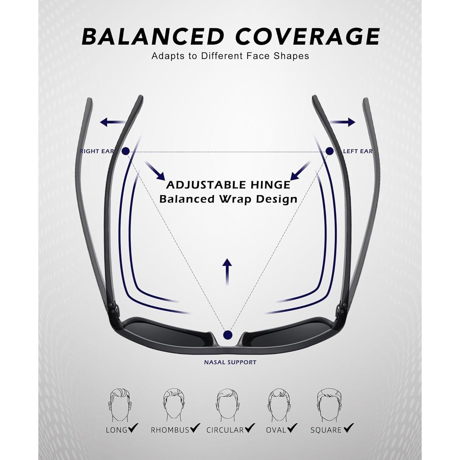 Gafas de sol QALLY polarizadas UV400 para hombres