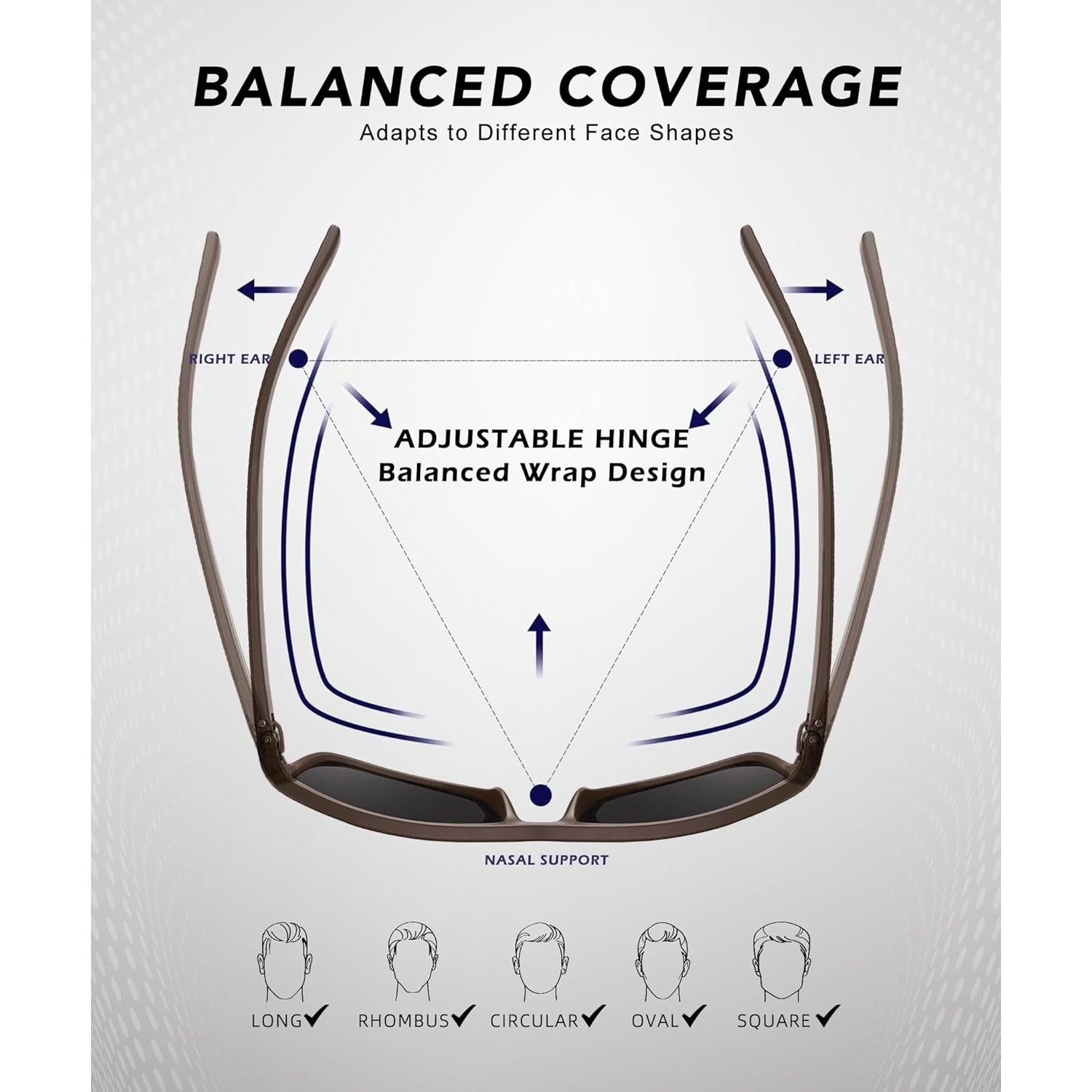 Gafas de sol QALLY polarizadas UV400 para hombres