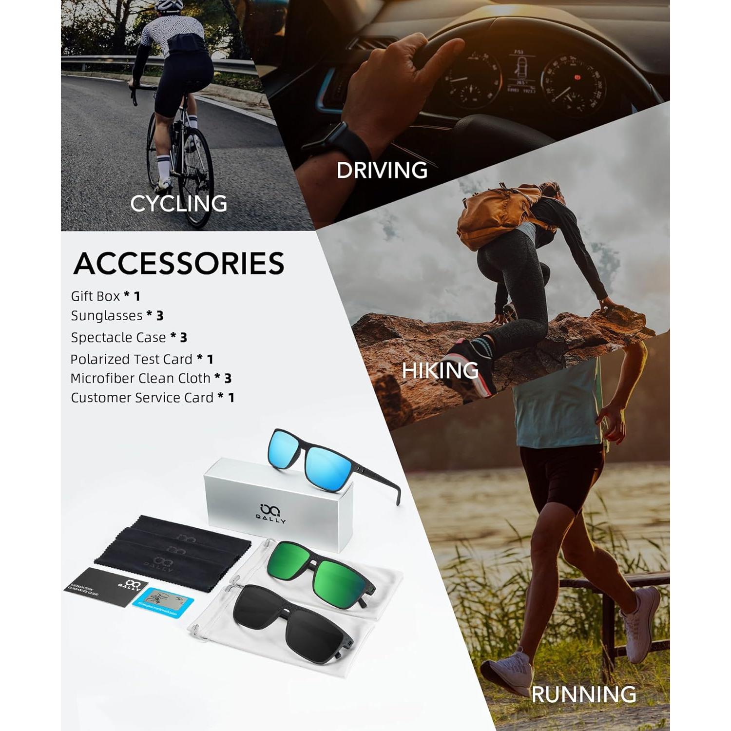 Gafas de sol QALLY polarizadas UV400 para hombres