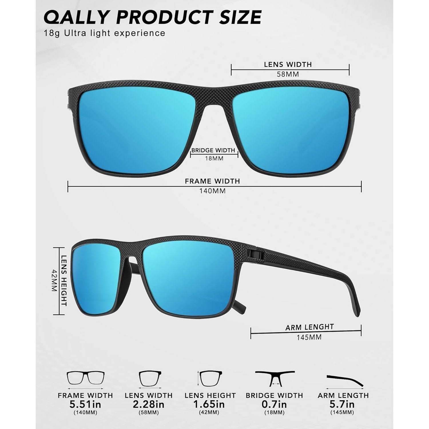 Gafas de sol QALLY polarizadas UV400 para hombres